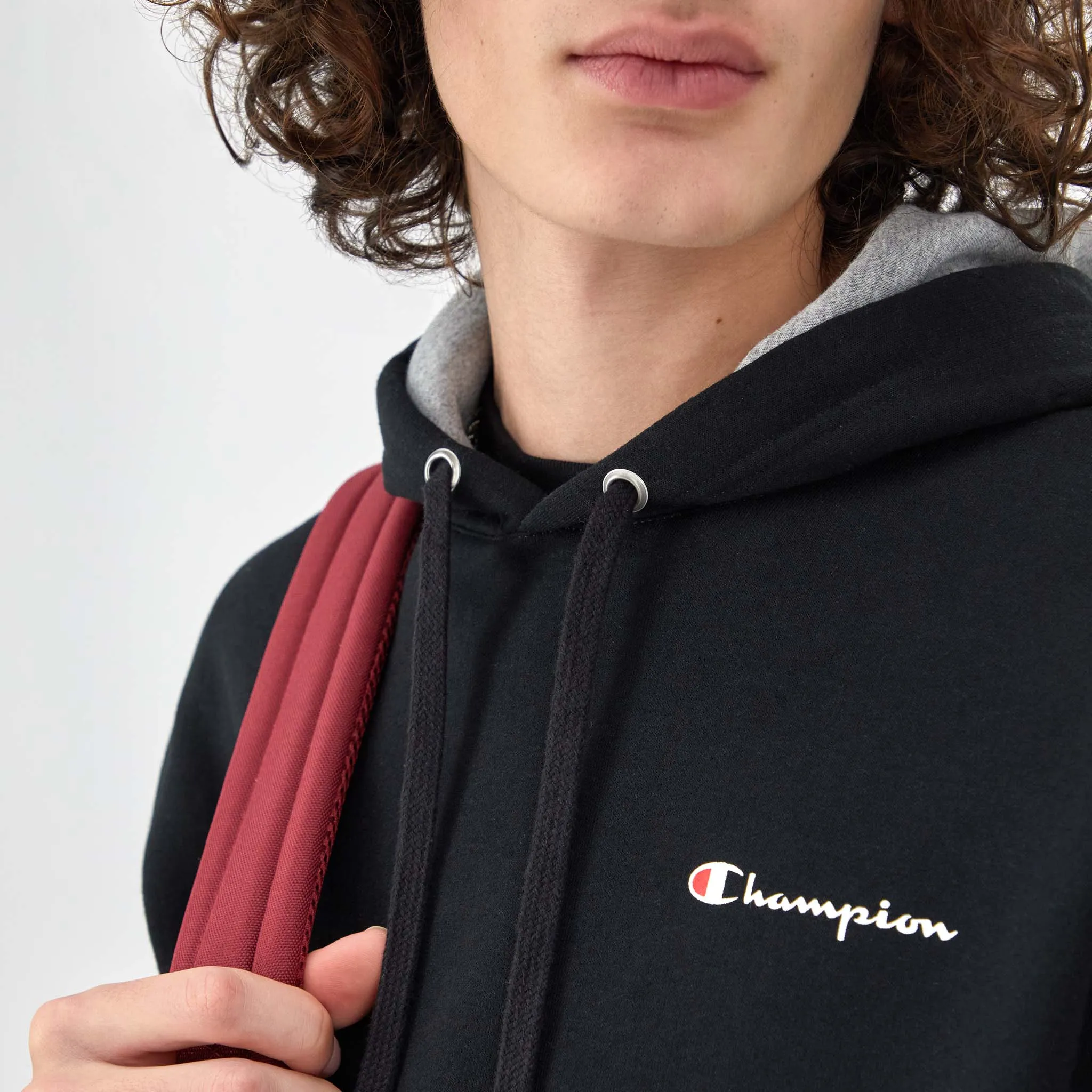 Powerblend Hoodie, Small Script Logo Urban Street Look