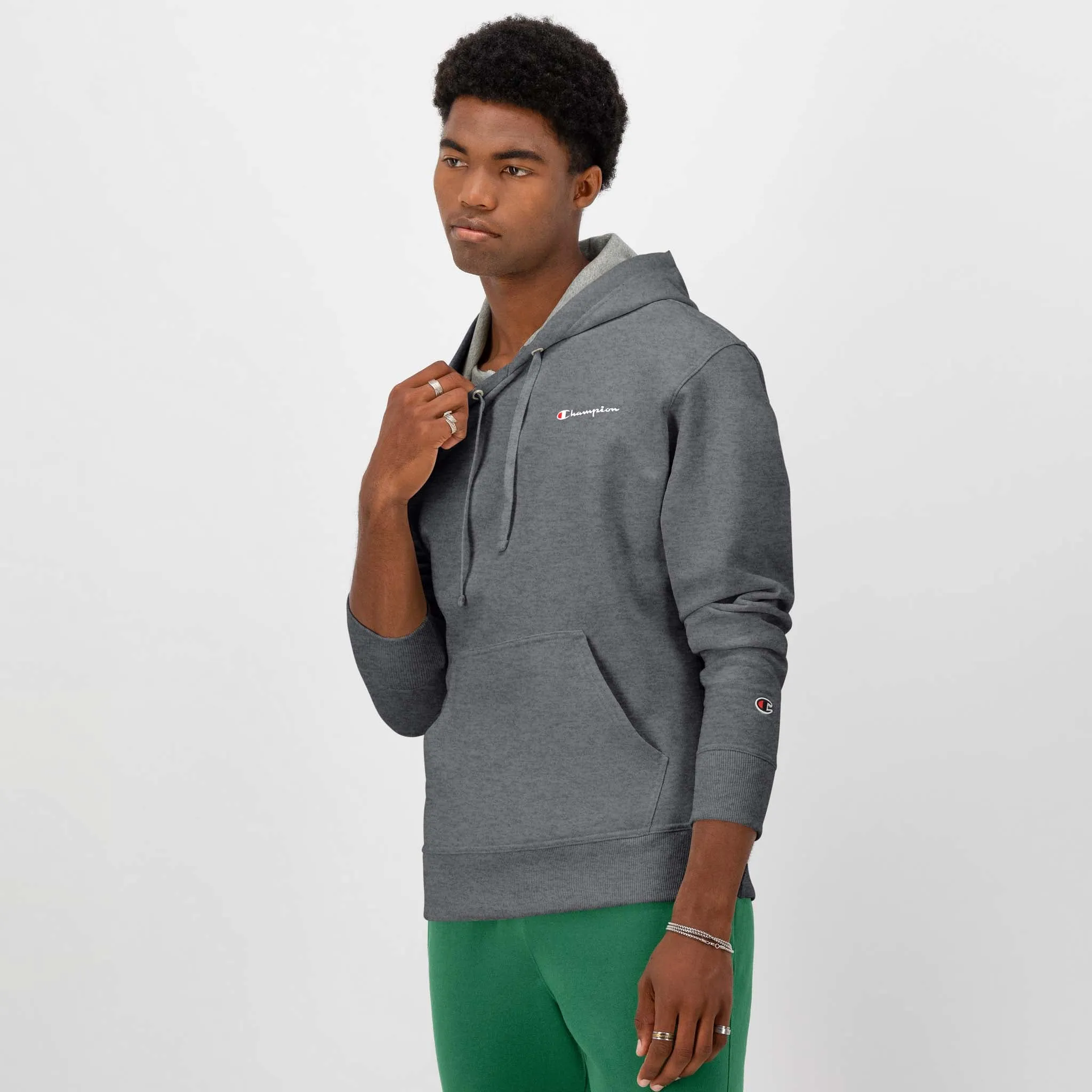Powerblend Hoodie, Small Script Logo Urban Street Look