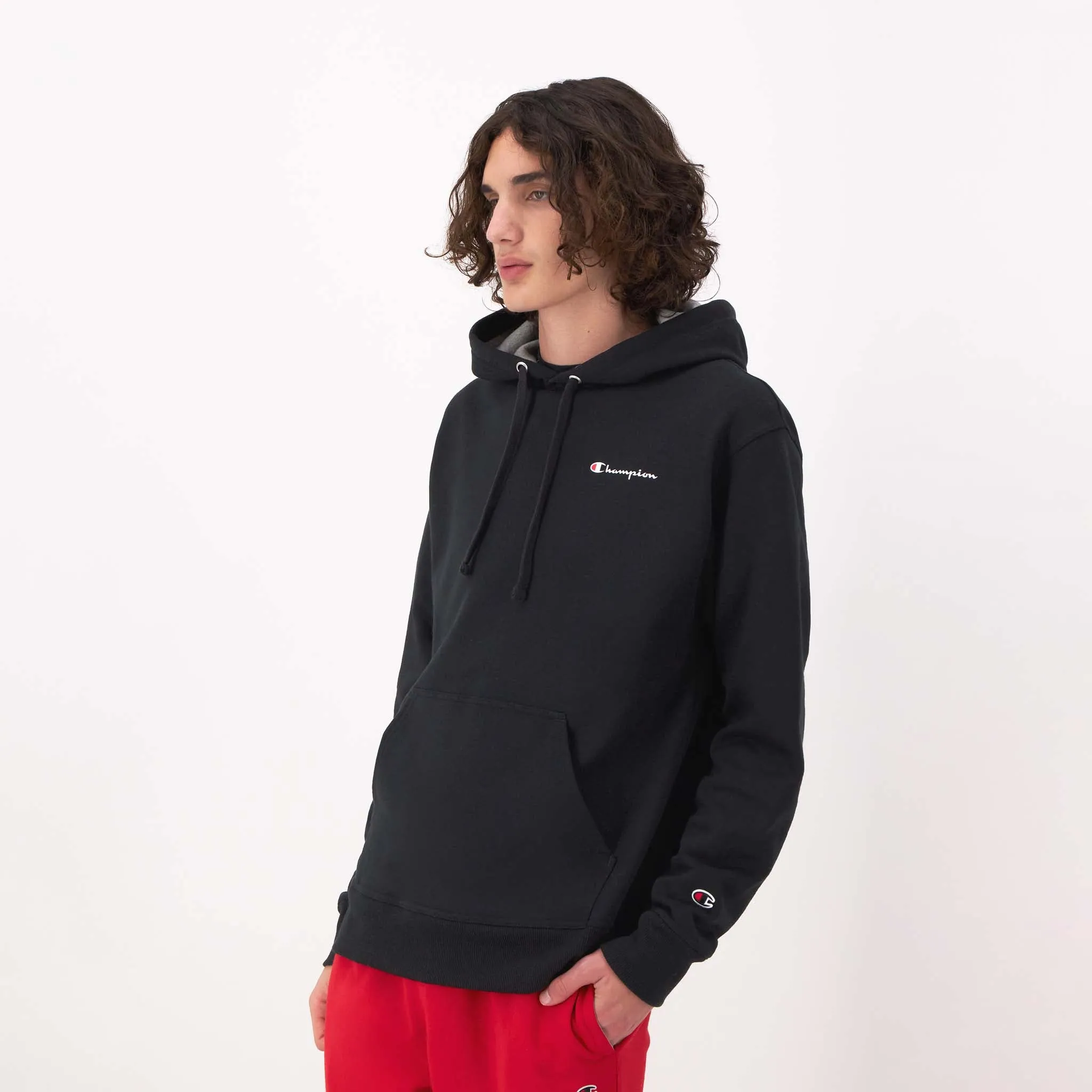 Powerblend Hoodie, Small Script Logo Urban Street Look