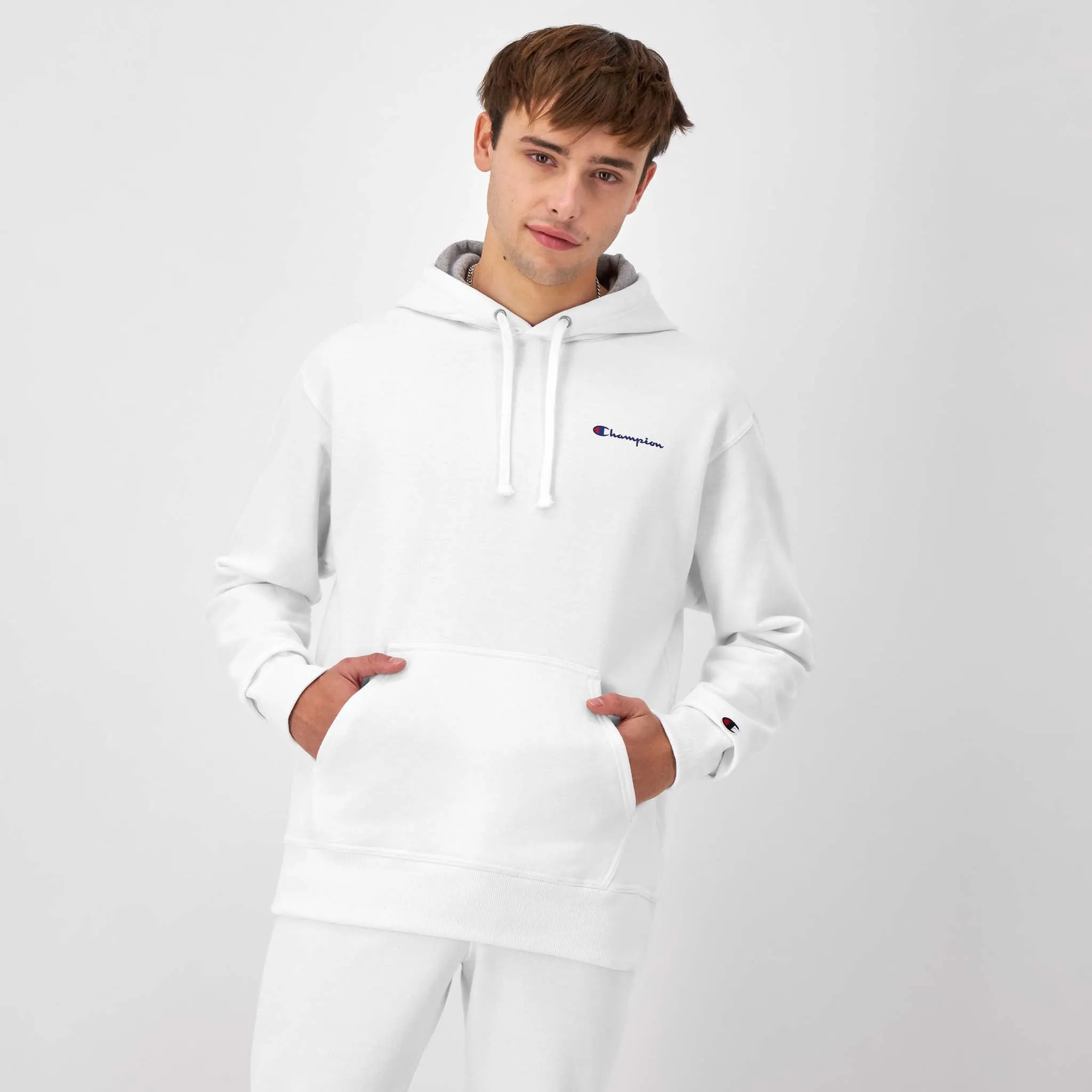 Powerblend Hoodie, Small Script Logo Urban Street Look