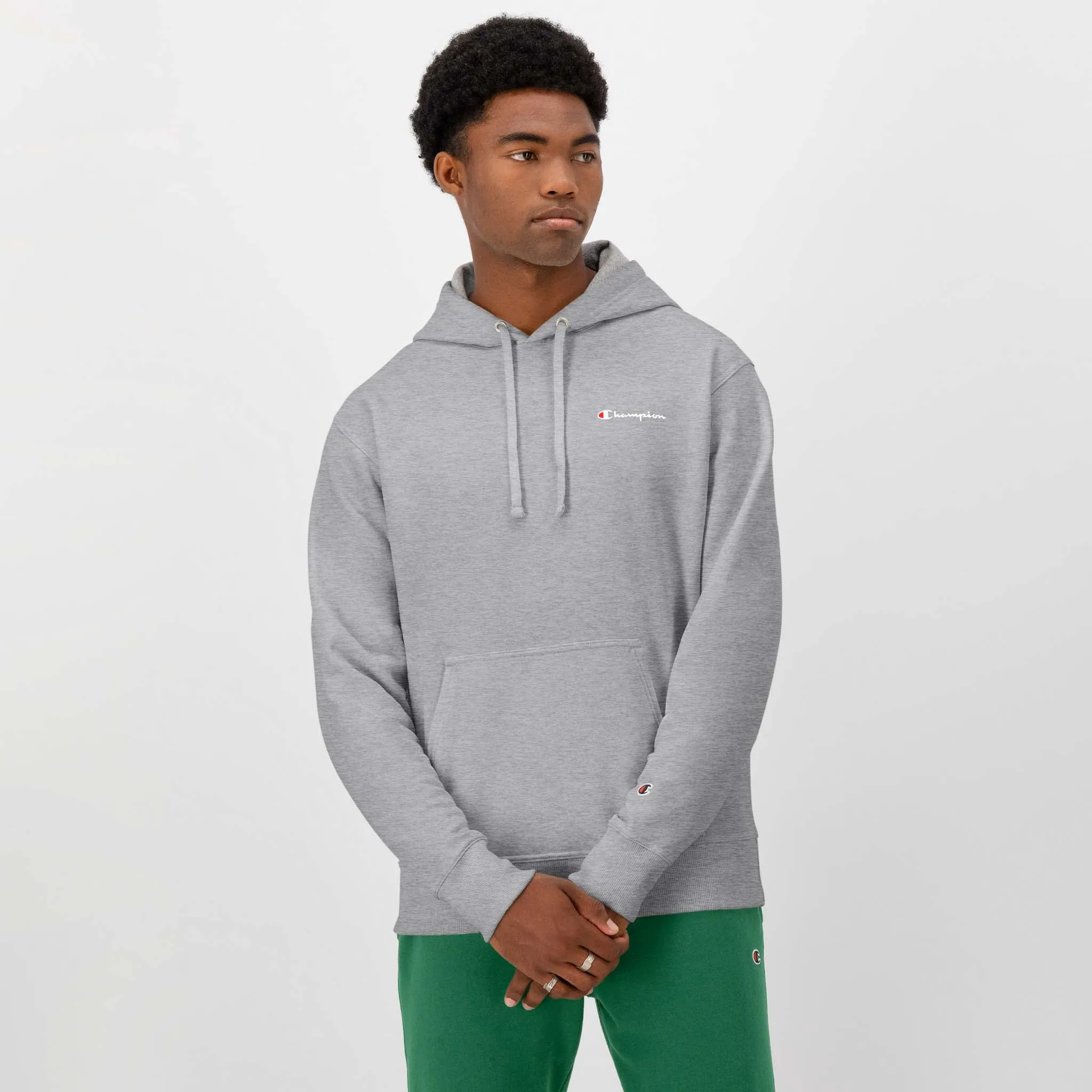 Powerblend Hoodie, Small Script Logo Urban Street Look