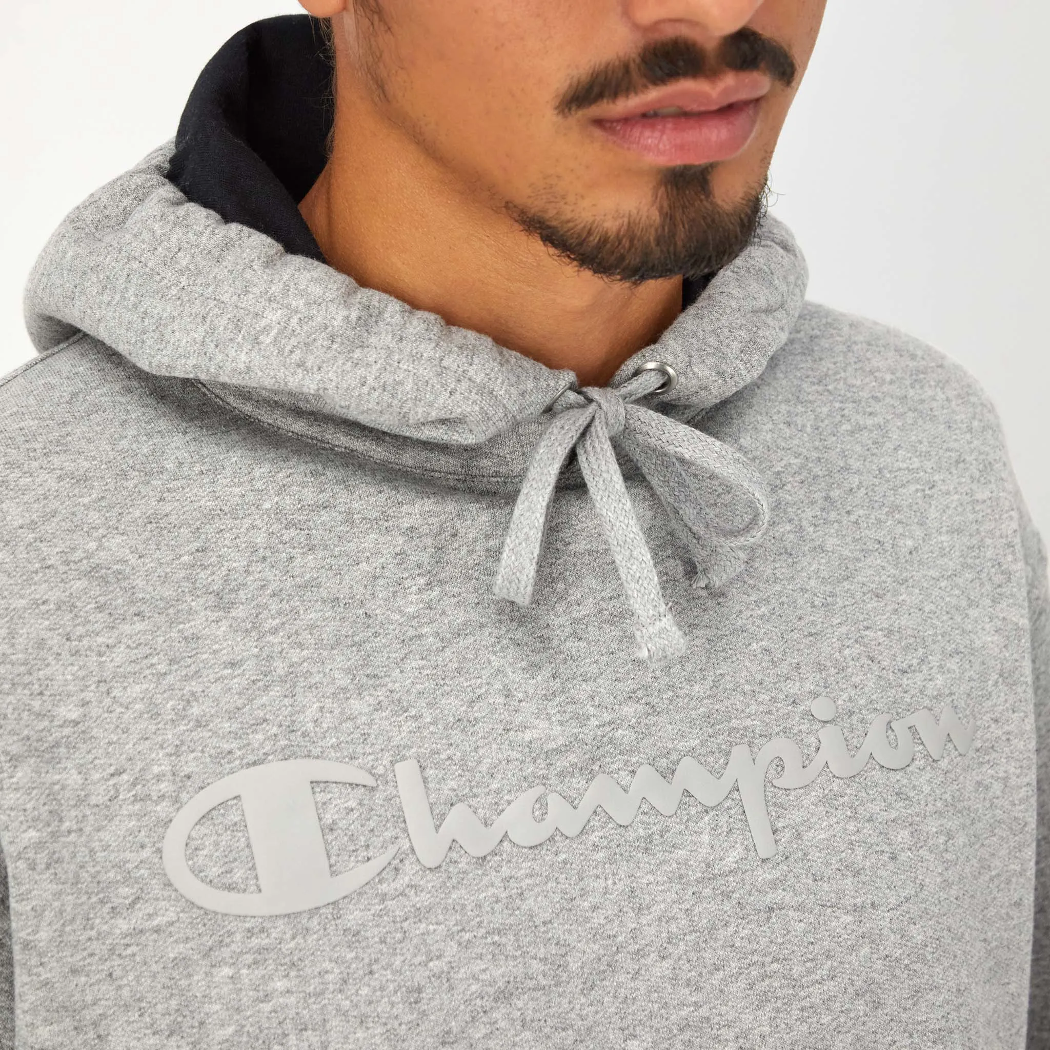 Powerblend Hoodie, Tonal Script Logo Urban Street Look