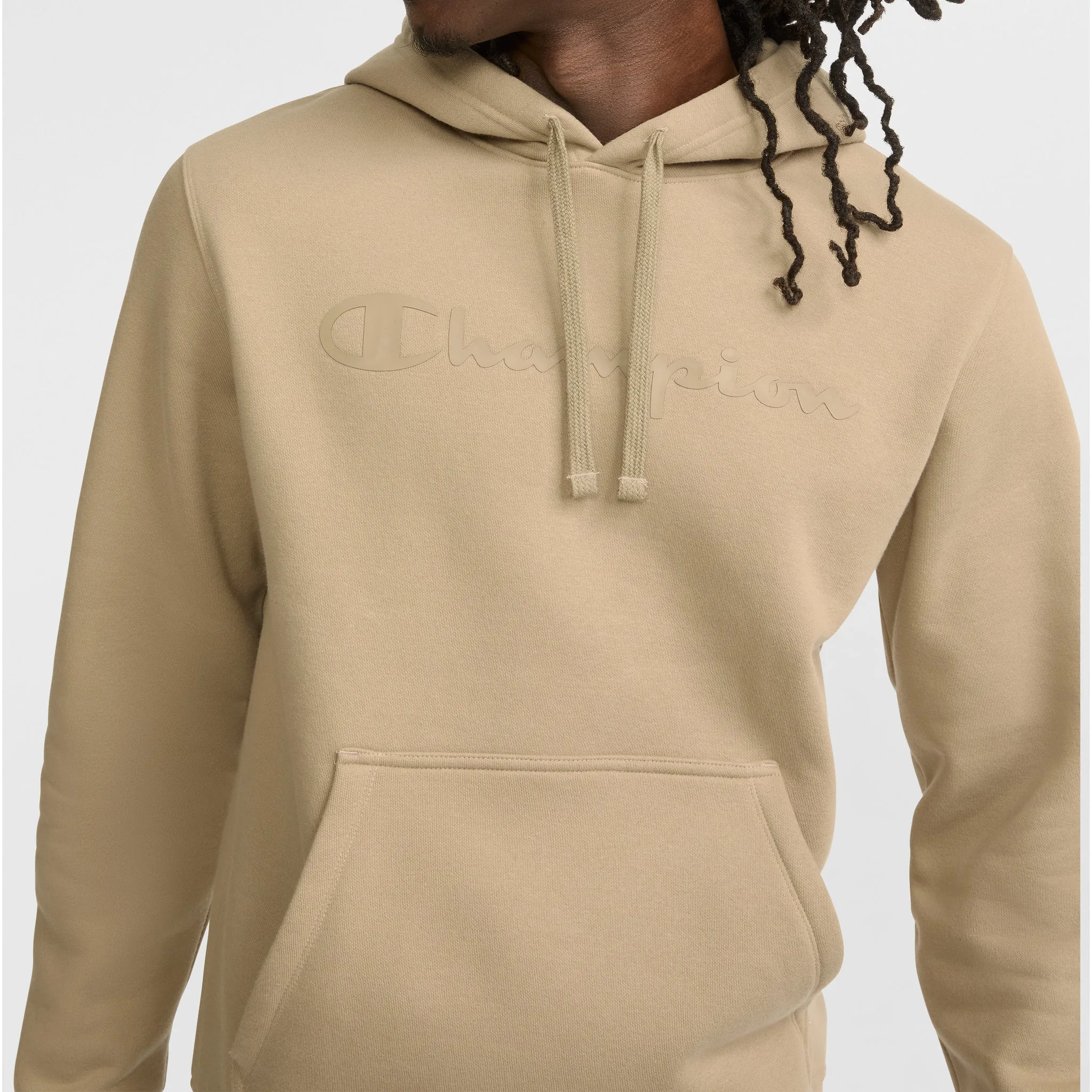 Powerblend Hoodie, Tonal Script Logo Urban Street Look