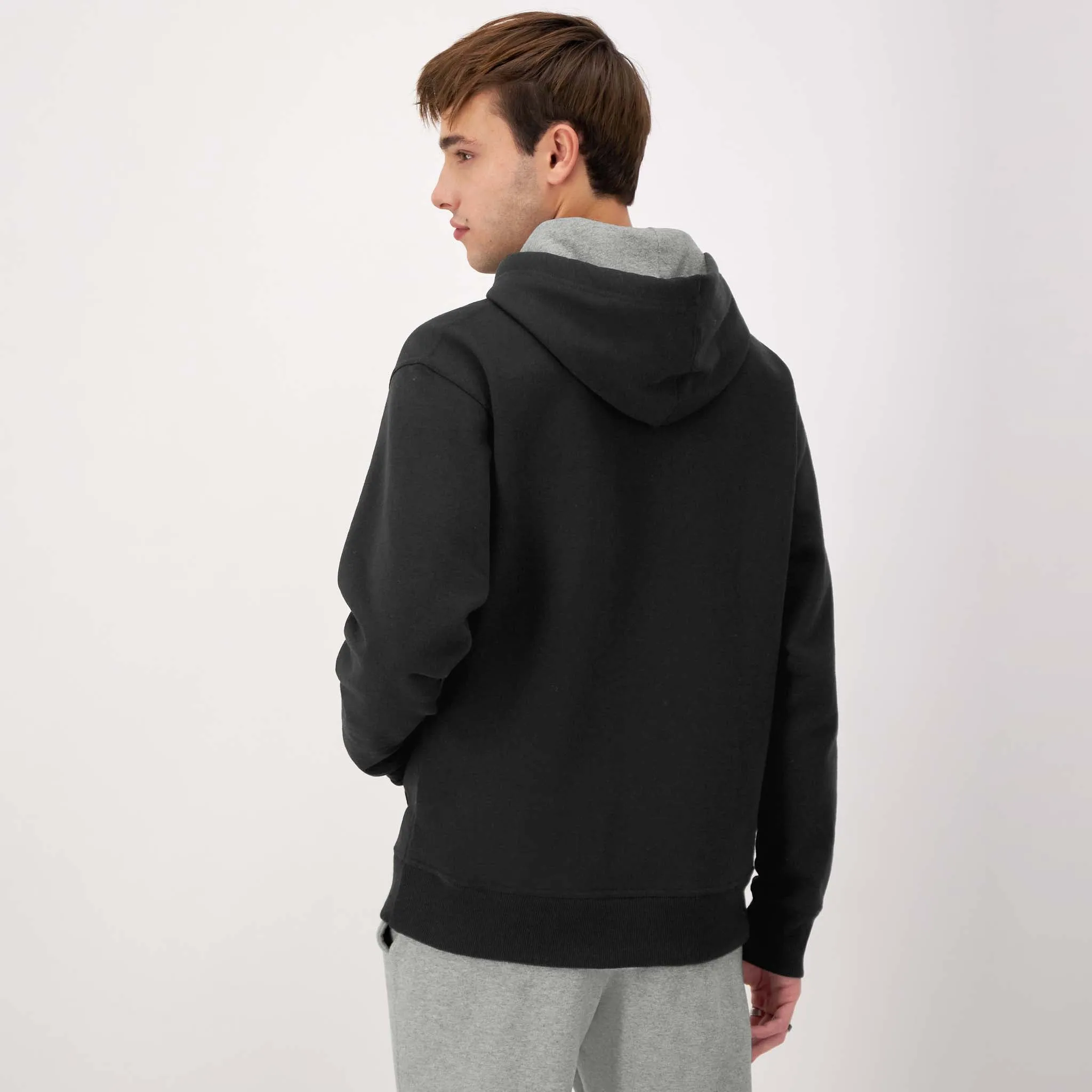 Powerblend Hoodie, Tonal Script Logo Urban Street Look