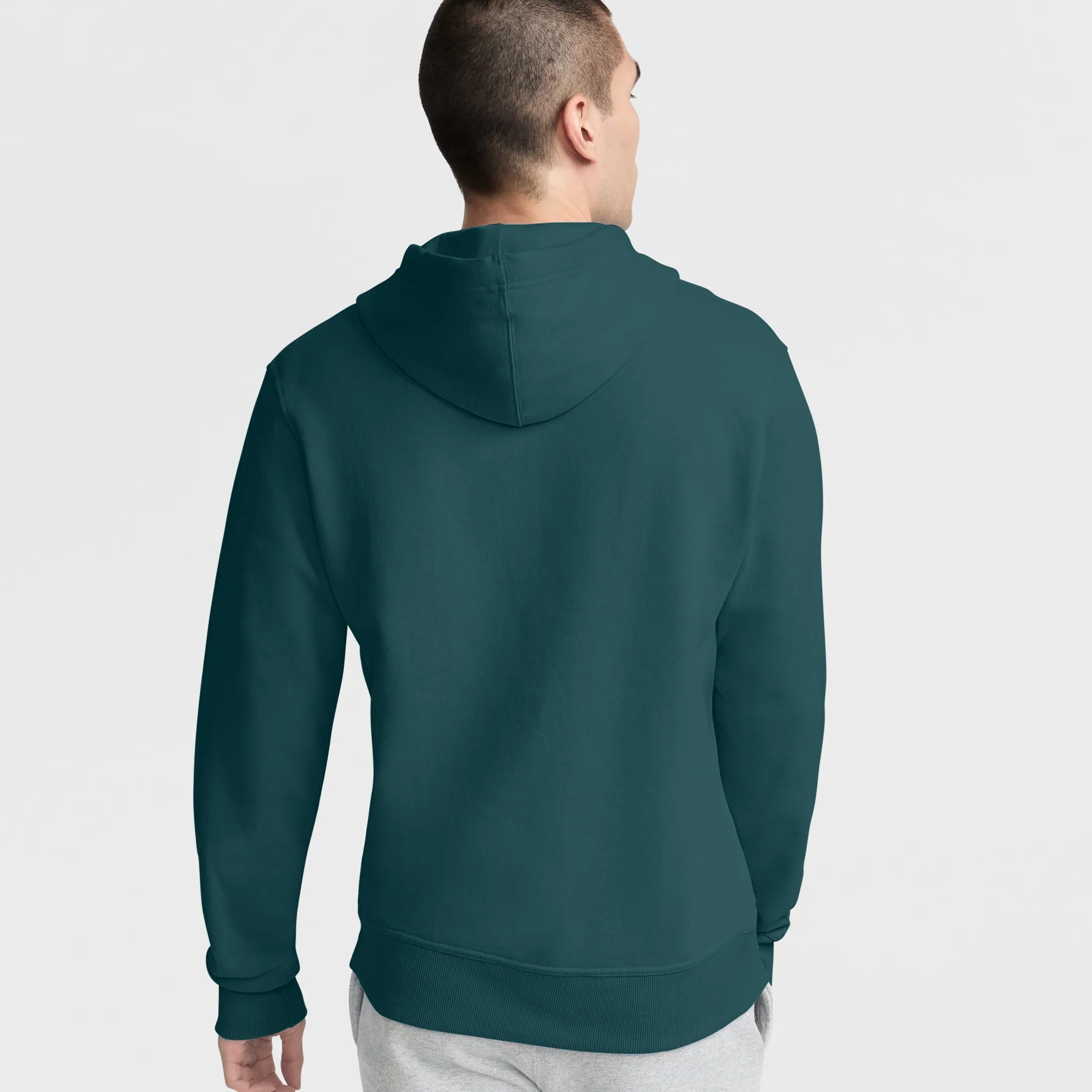 Powerblend Hoodie, Tonal Script Logo Urban Street Look