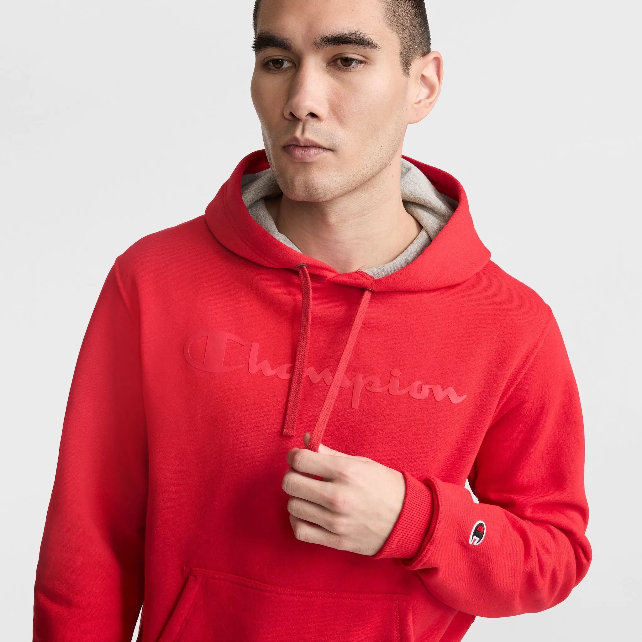 Powerblend Hoodie, Tonal Script Logo Urban Street Look