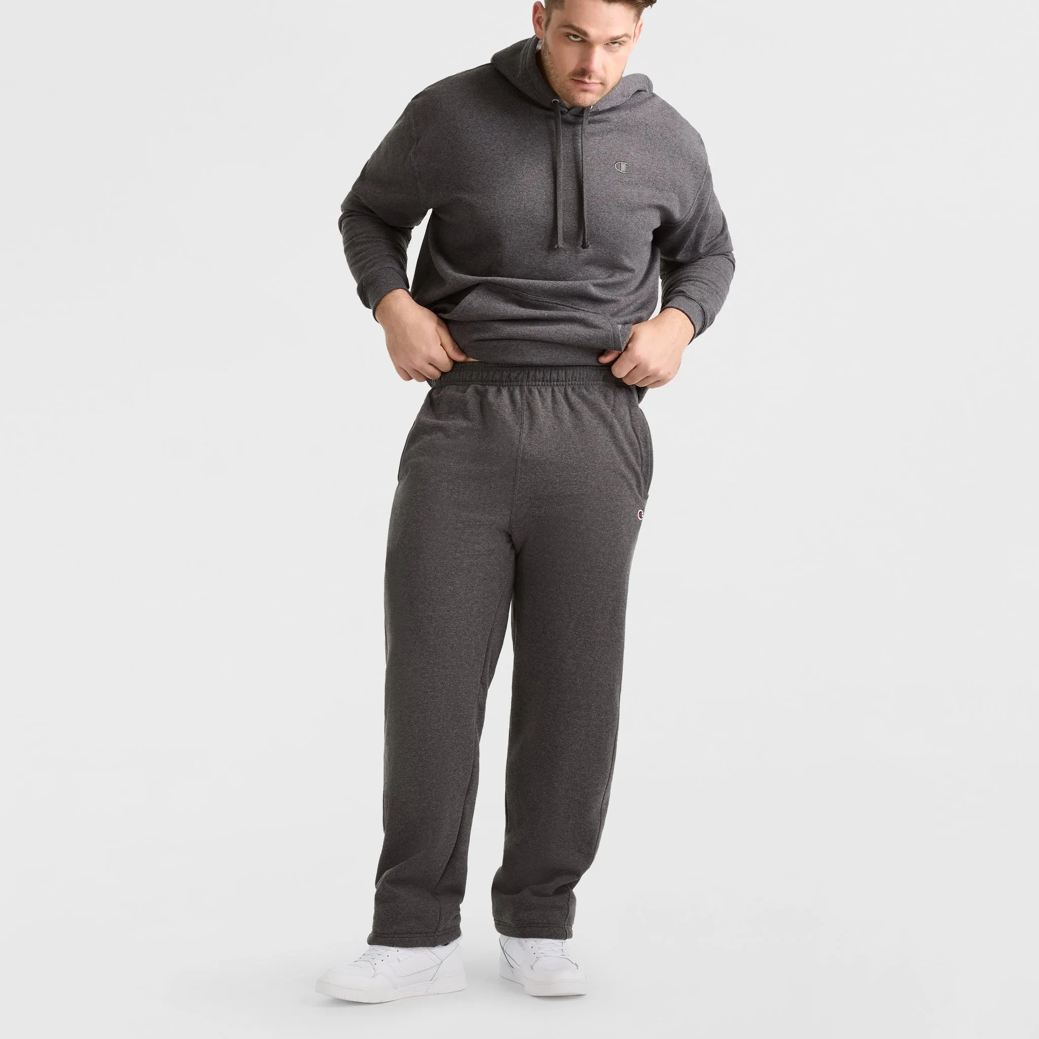 Powerblend Sweatpants, Open Hem, C Logo - Big & Tall Lounge & Leisure