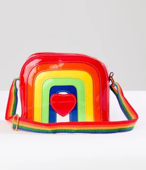 Rainbow Heart Crossbody Bag Fun Outing