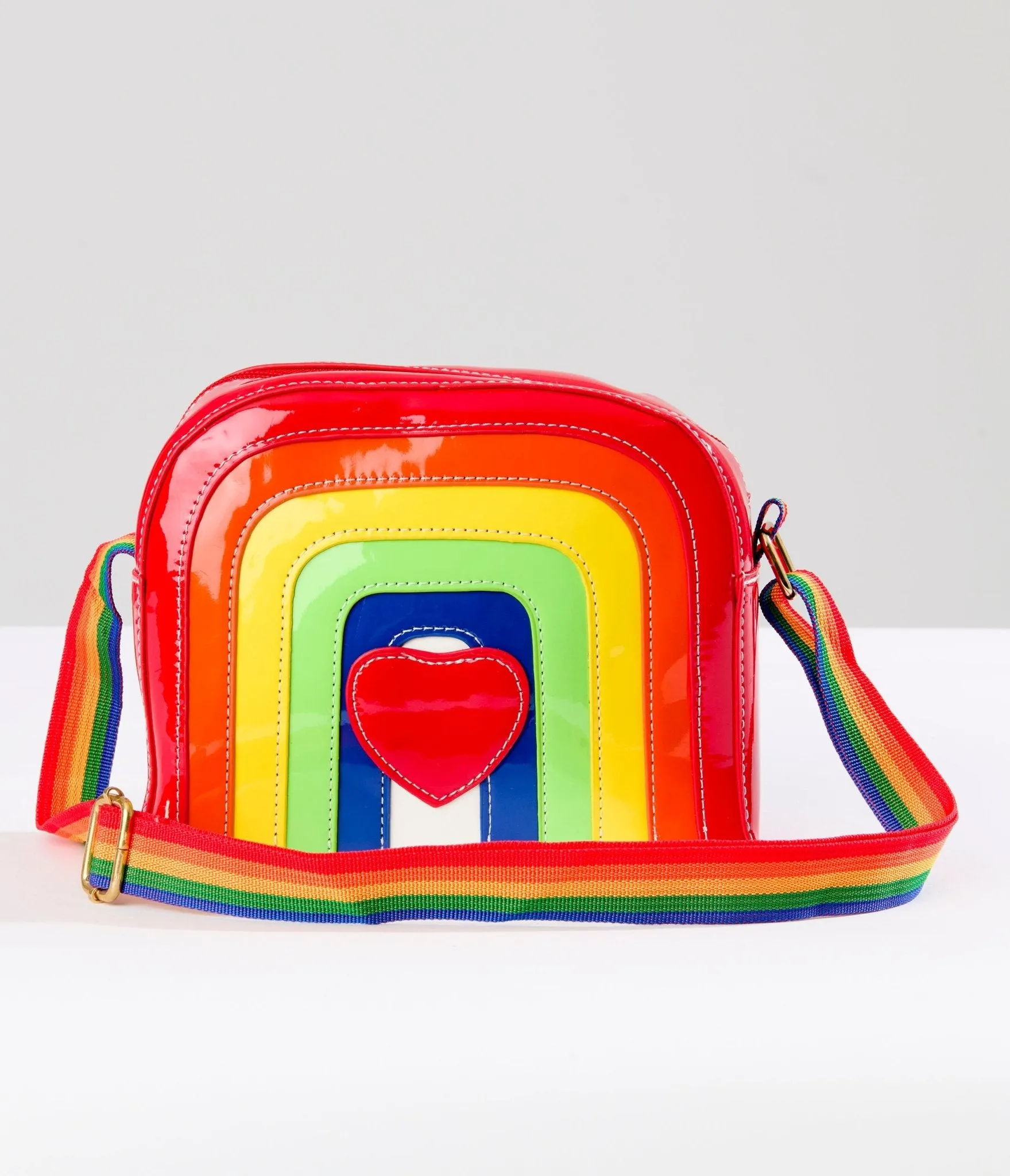 Rainbow Heart Crossbody Bag Fun Outing