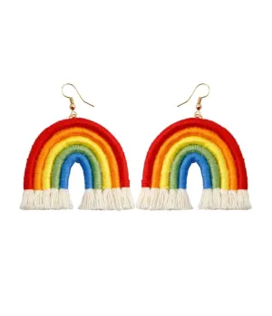 Rainbow Tassle Earrings Everyday Chic