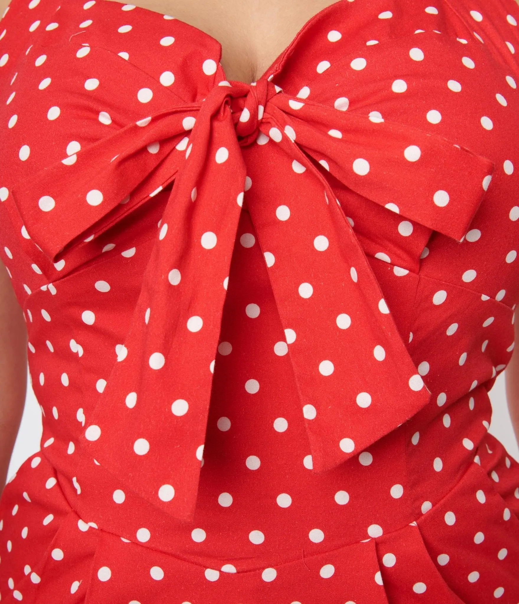Red & White Polka Wiggle Dress Casual Everyday Look