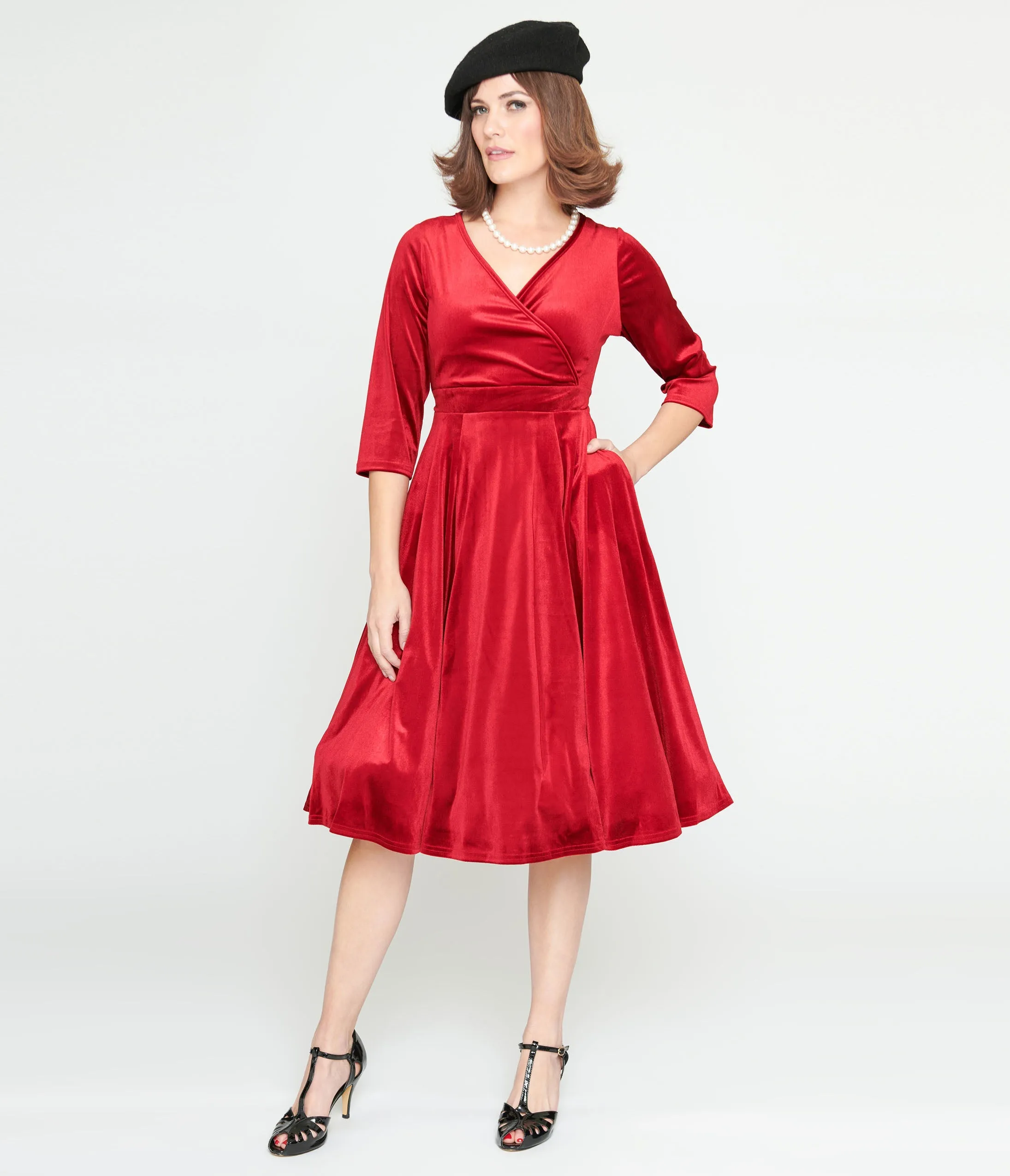 Red Velvet Lyra Fit & Flare Dress Casual Everyday Look