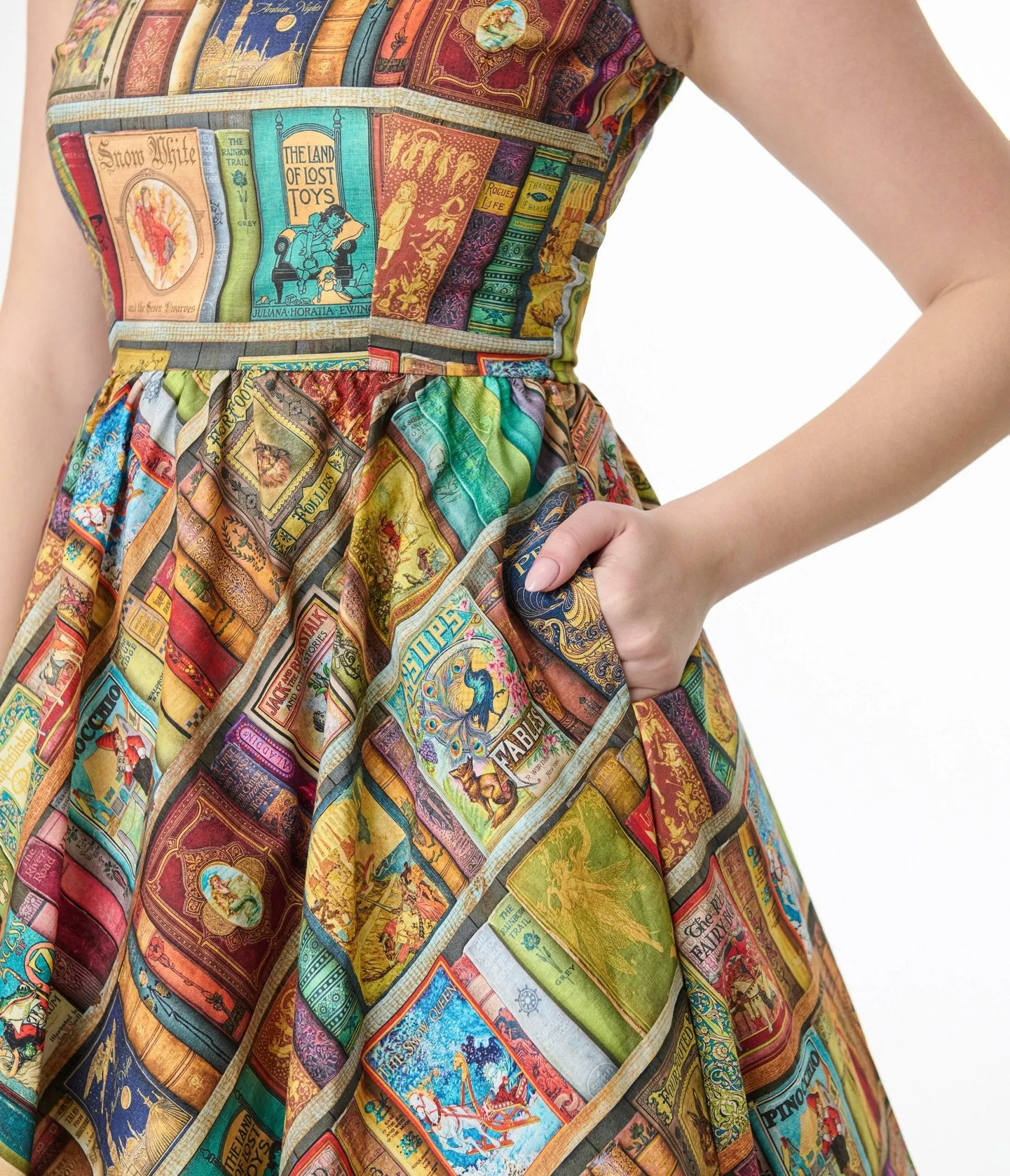 Retrolicious Multicolor Fairytales Midi Dress Casual Everyday Look