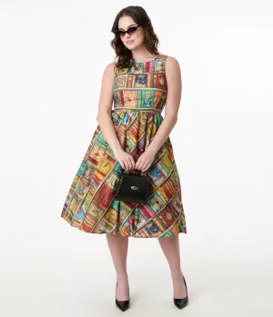 Retrolicious Multicolor Fairytales Midi Dress Casual Everyday Look