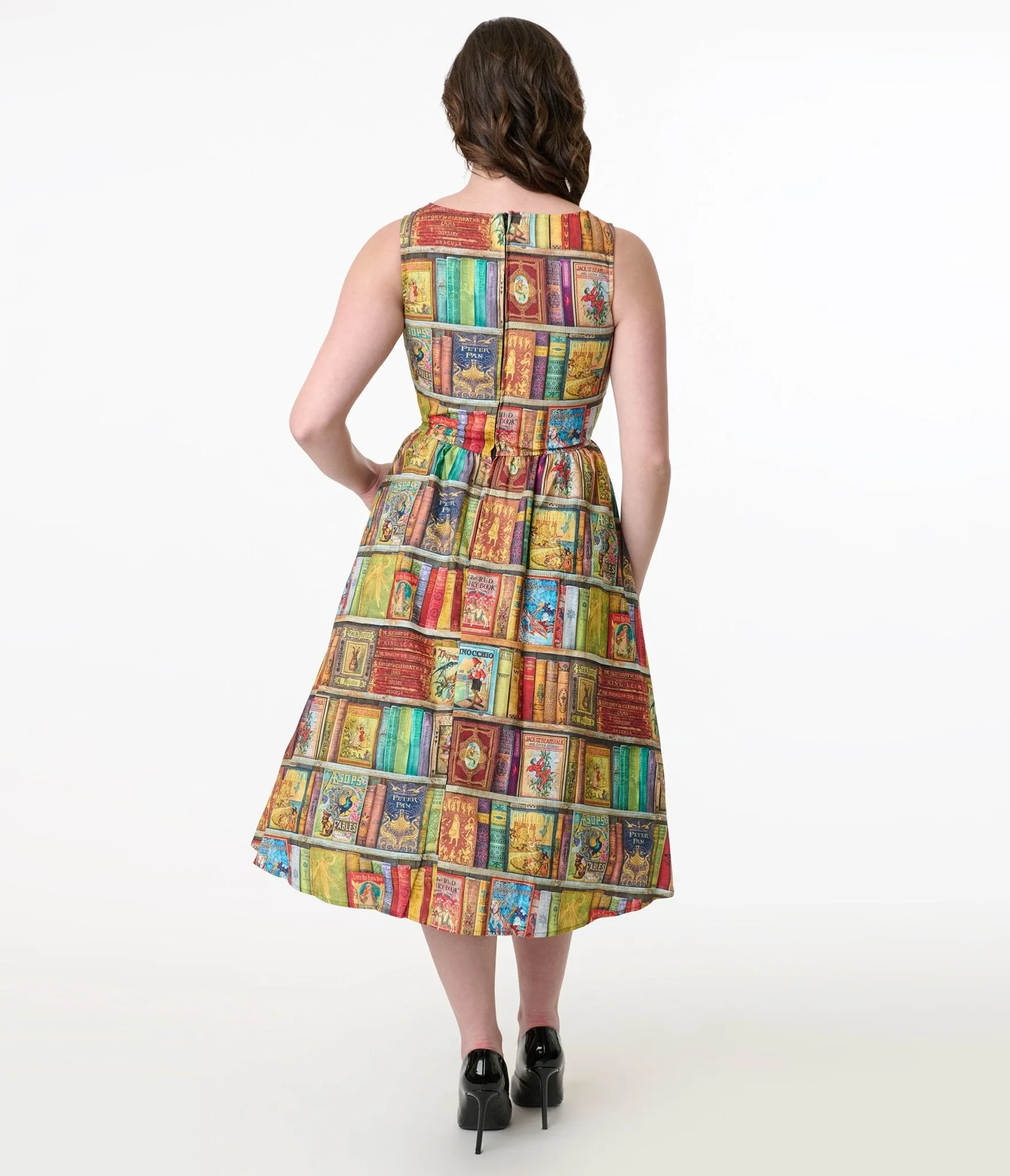 Retrolicious Multicolor Fairytales Midi Dress Casual Everyday Look
