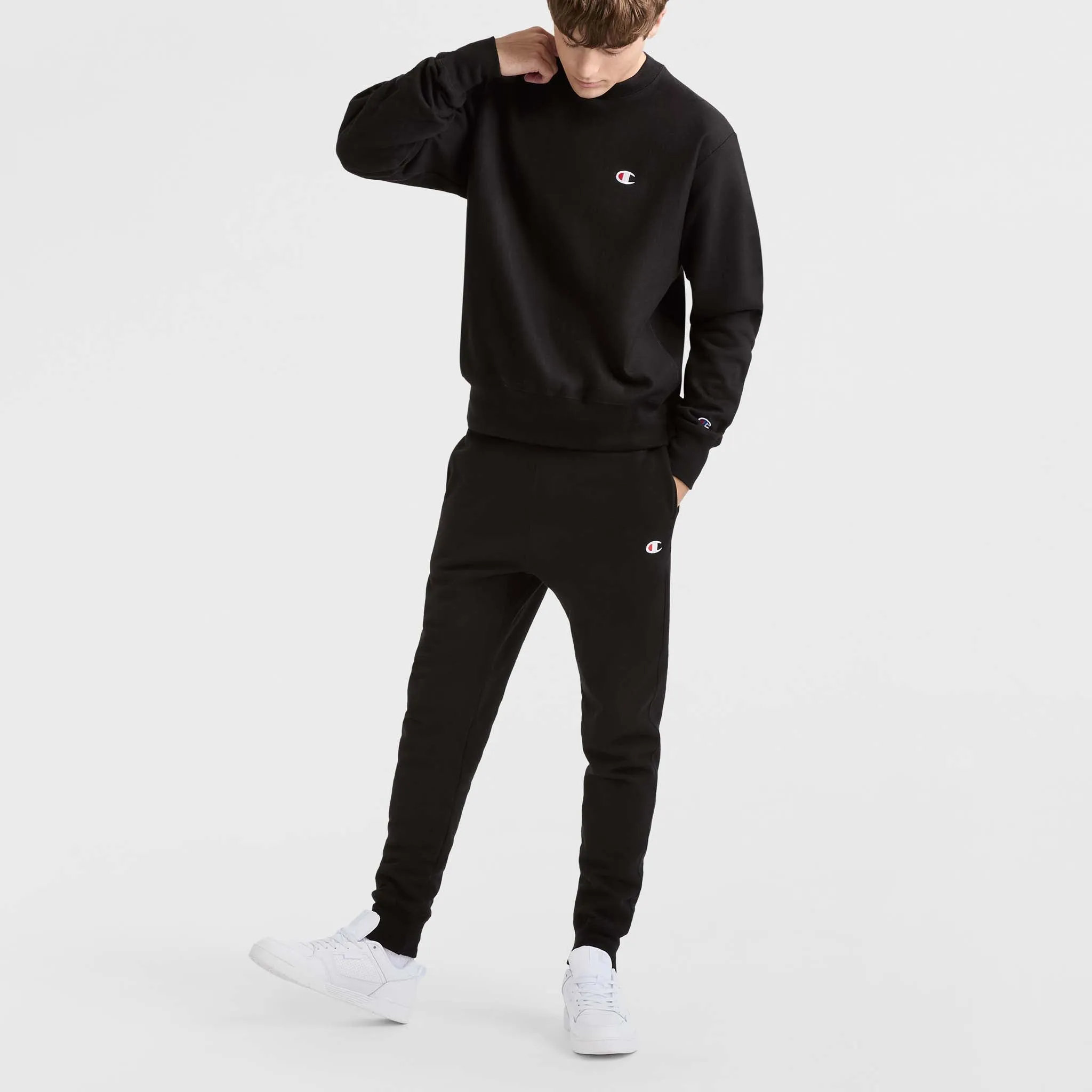 Reverse Weave Crewneck Sweatshirt, C Logo Urban Street Look