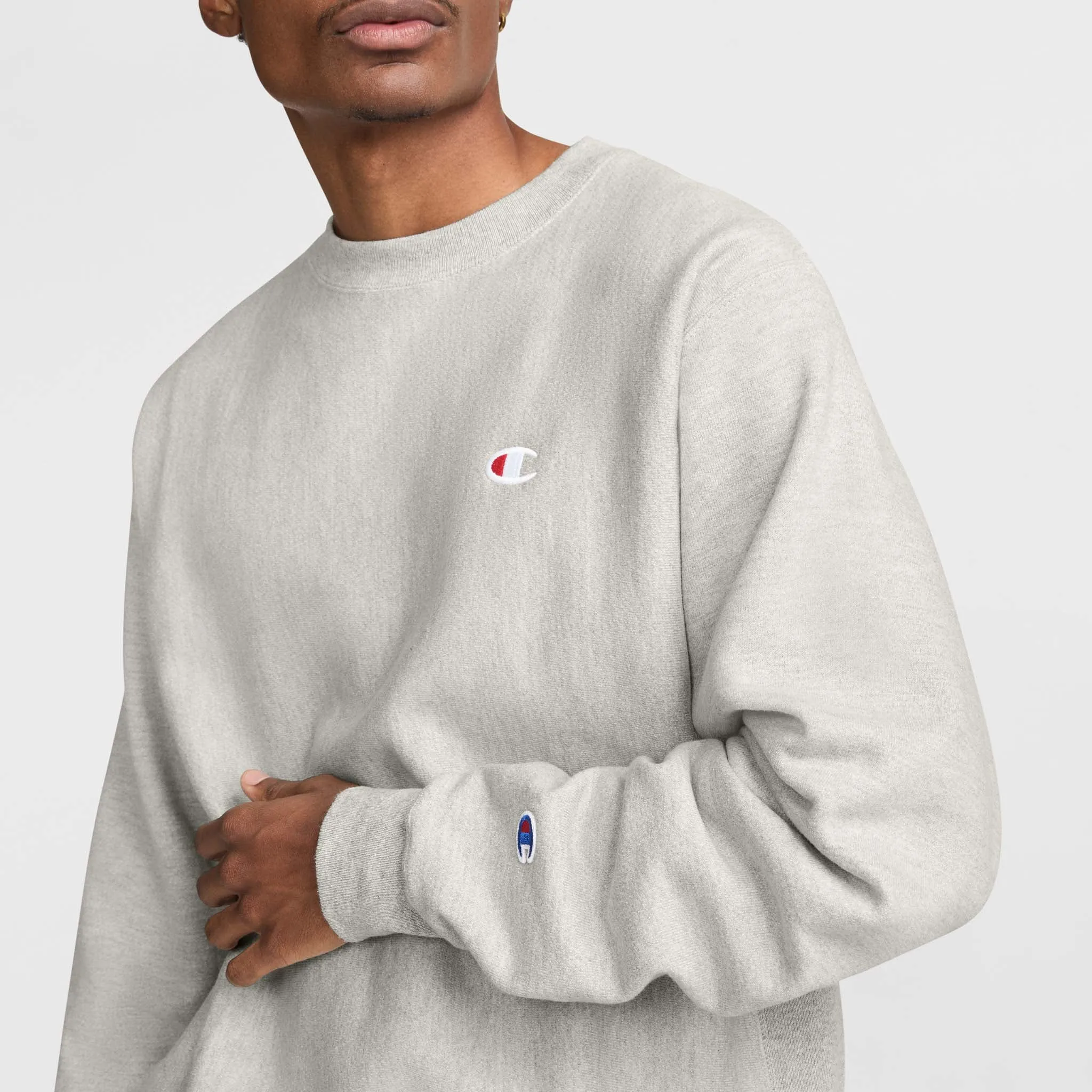 Reverse Weave Crewneck Sweatshirt, C Logo Urban Street Look