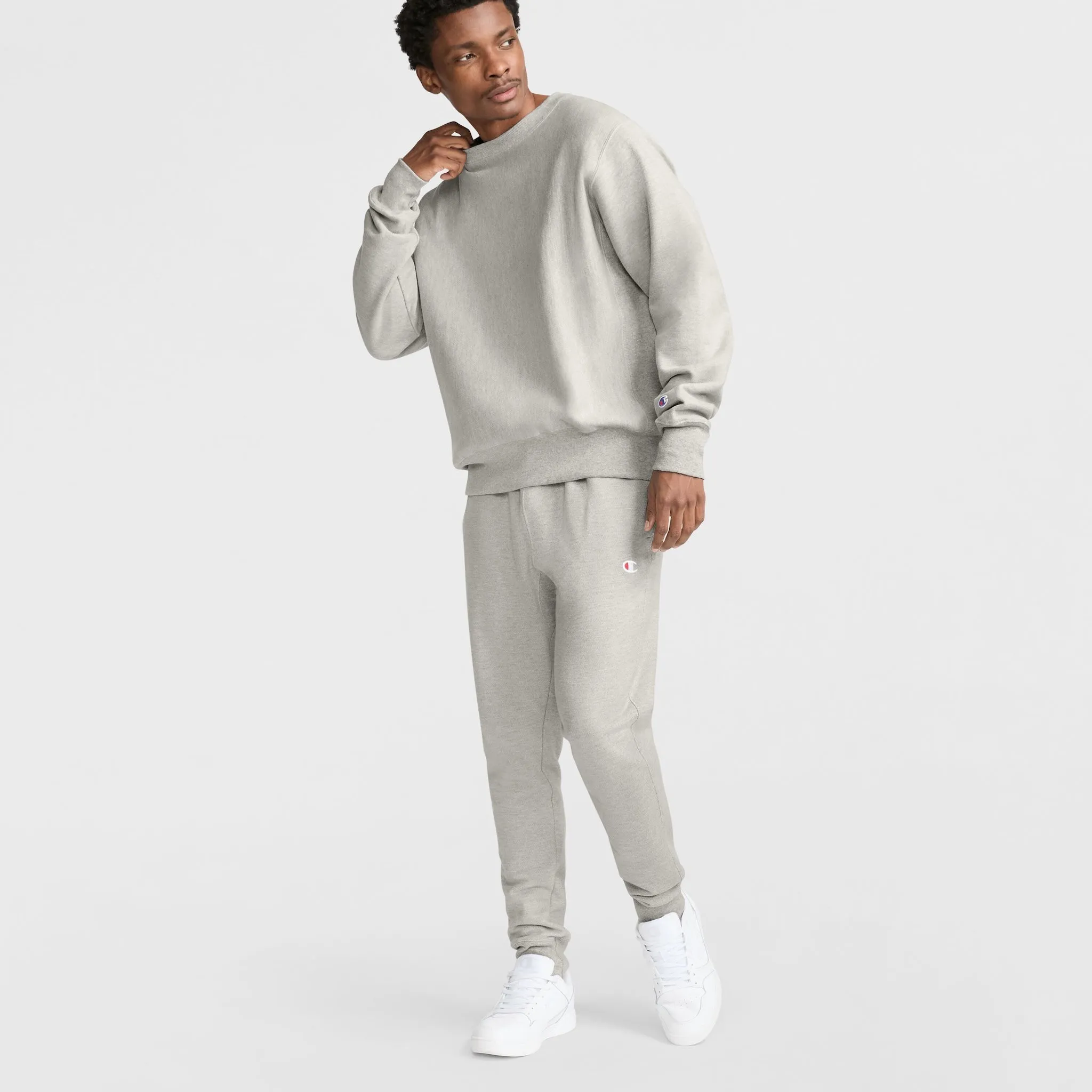 Reverse Weave Crewneck Sweatshirt Urban Street Look