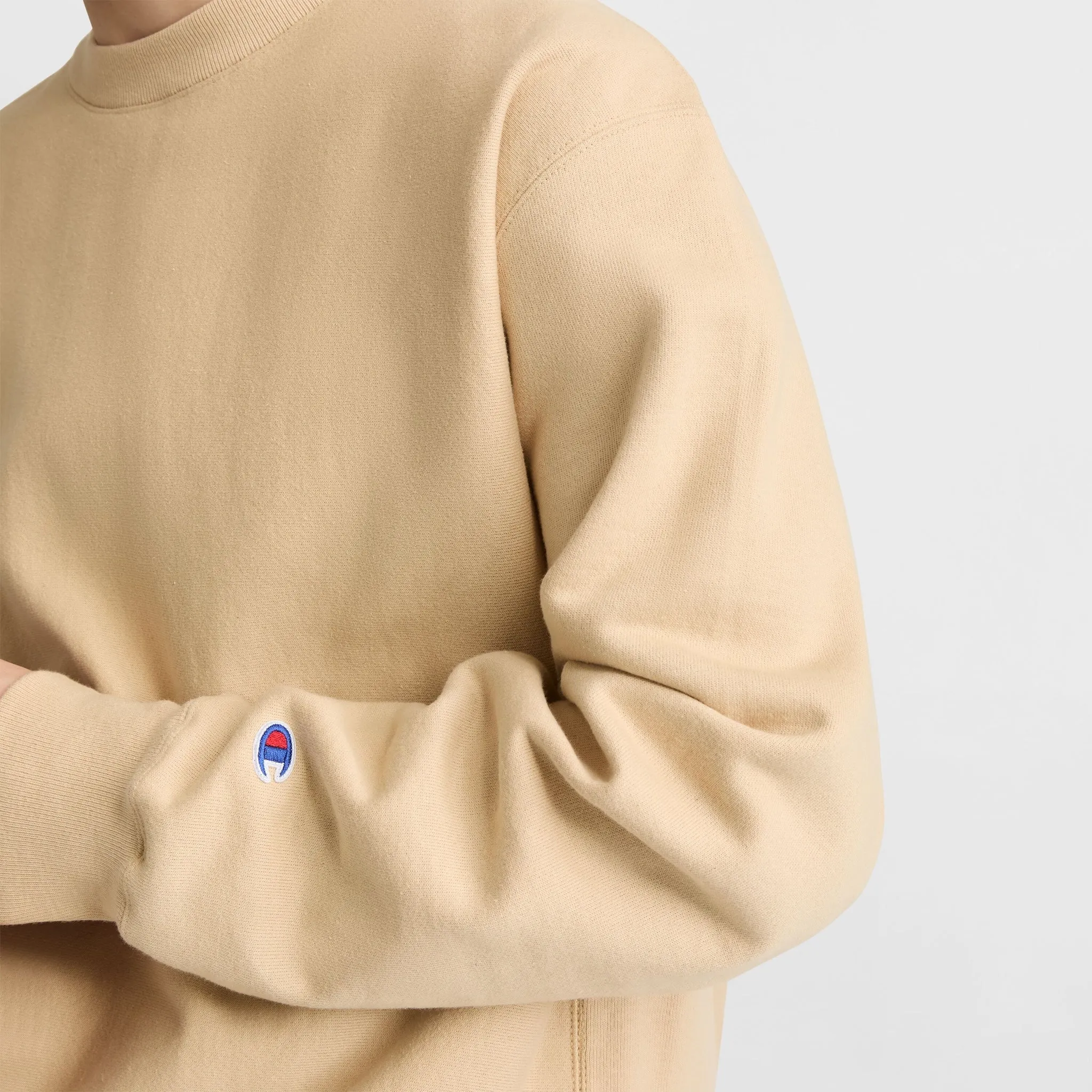 Reverse Weave Dropped Shoulder Crewneck Urban Street Look