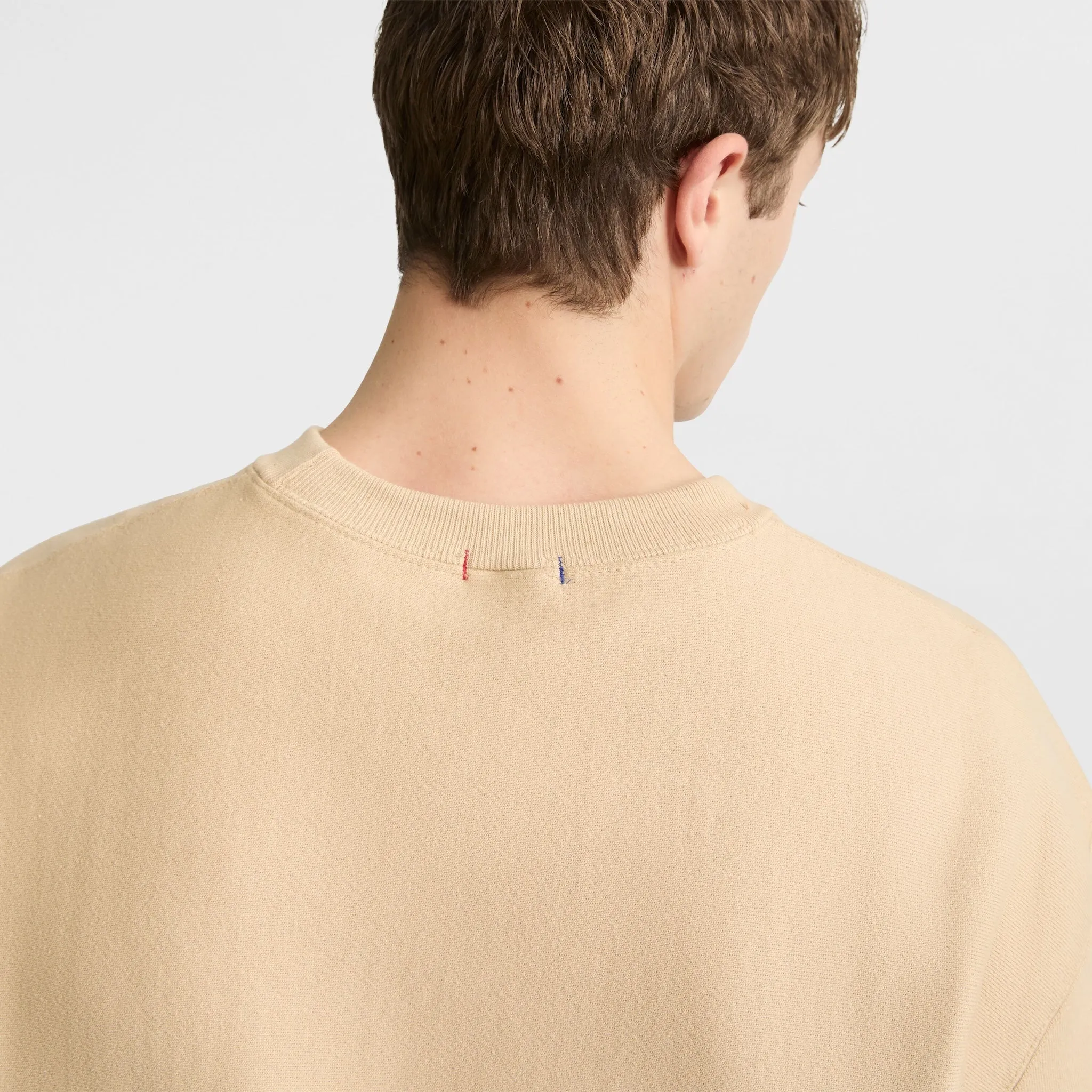 Reverse Weave Dropped Shoulder Crewneck Urban Street Look
