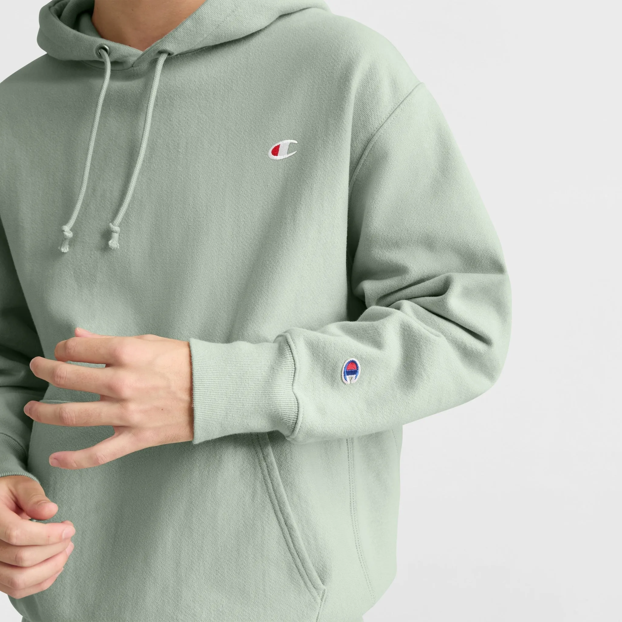 Reverse Weave Dropped Shoulder Hoodie Urban Street Look