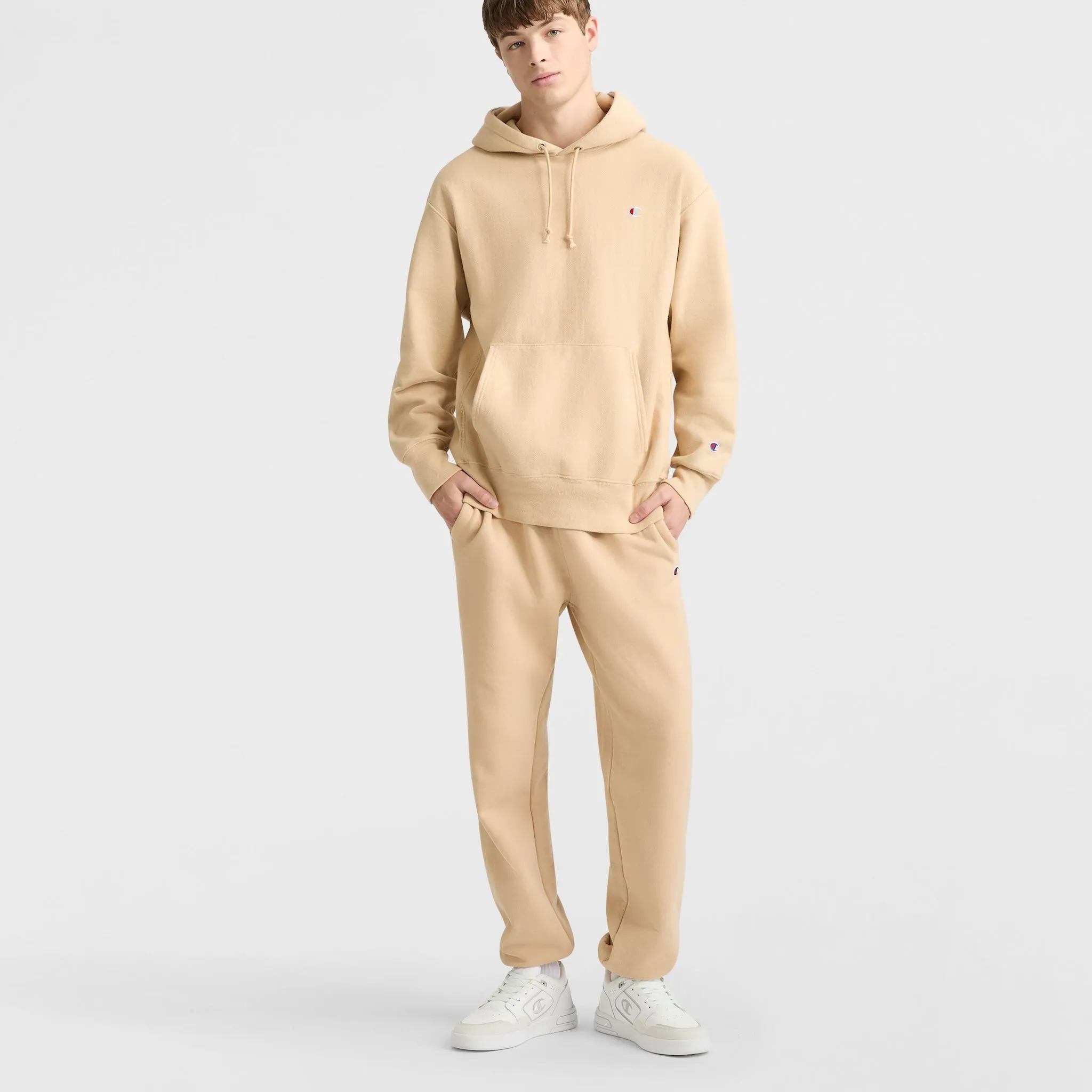 Reverse Weave Dropped Shoulder Hoodie Urban Street Look