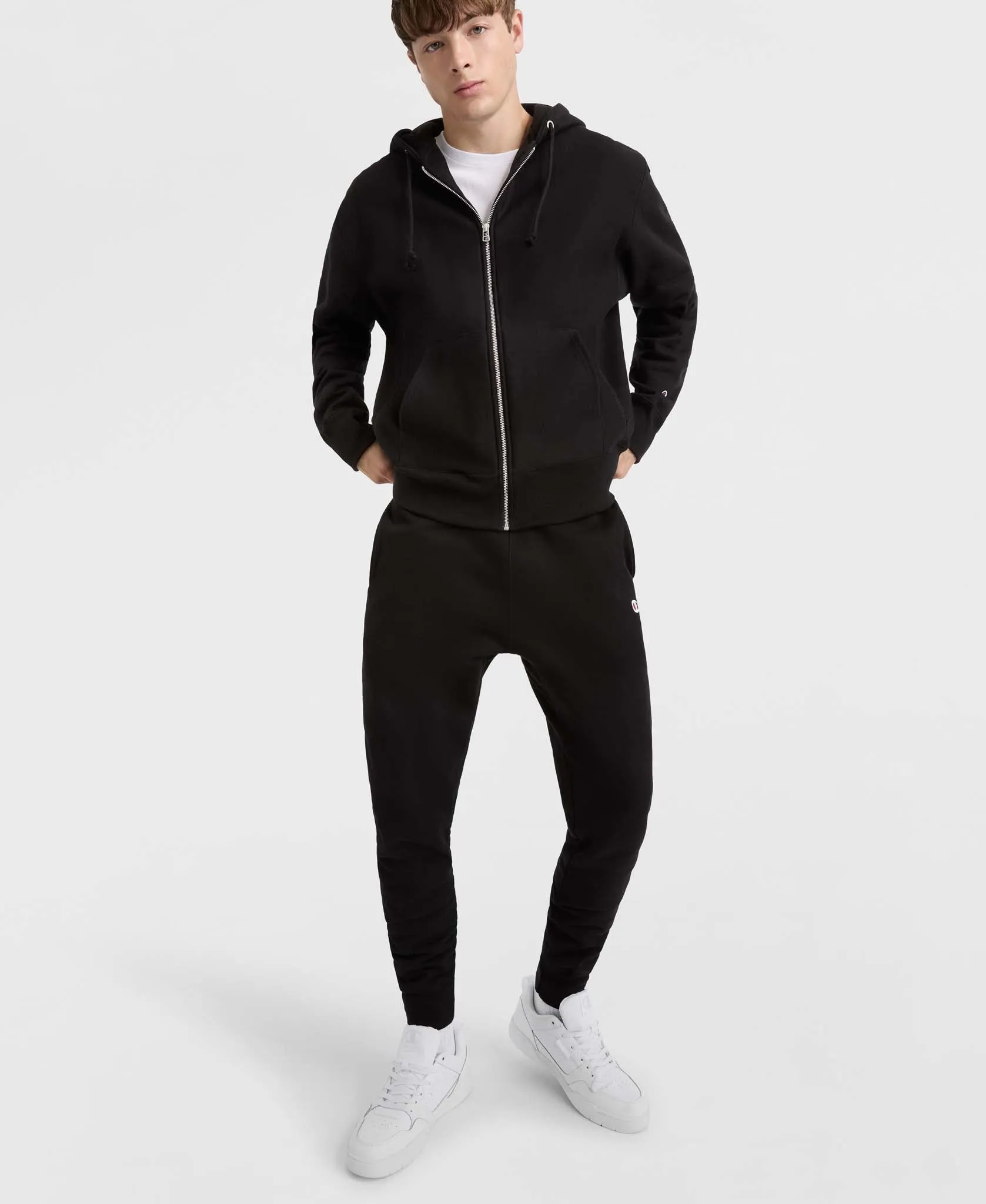 Reverse Weave Full-Zip Hoodie Urban Street Look