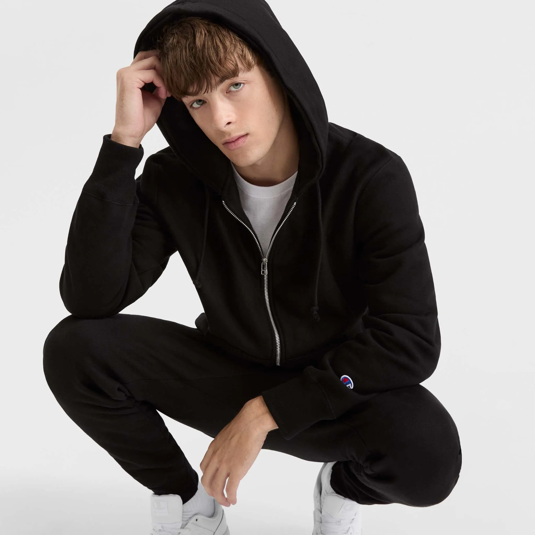 Reverse Weave Full-Zip Hoodie Urban Street Look