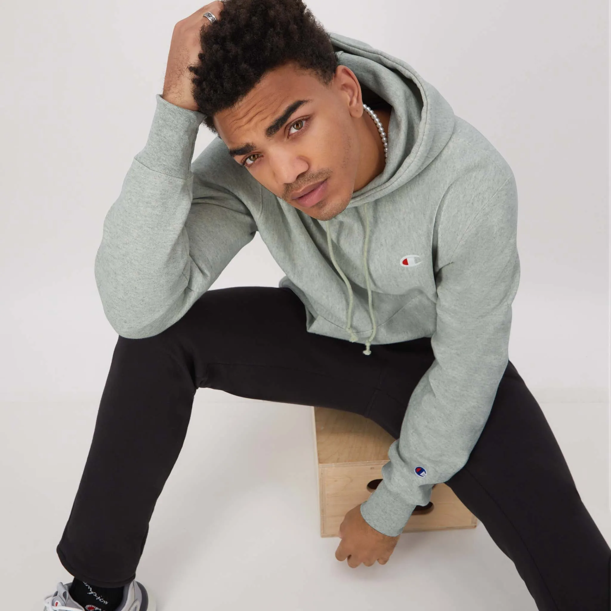Reverse Weave Hoodie, C Logo Urban Street Look