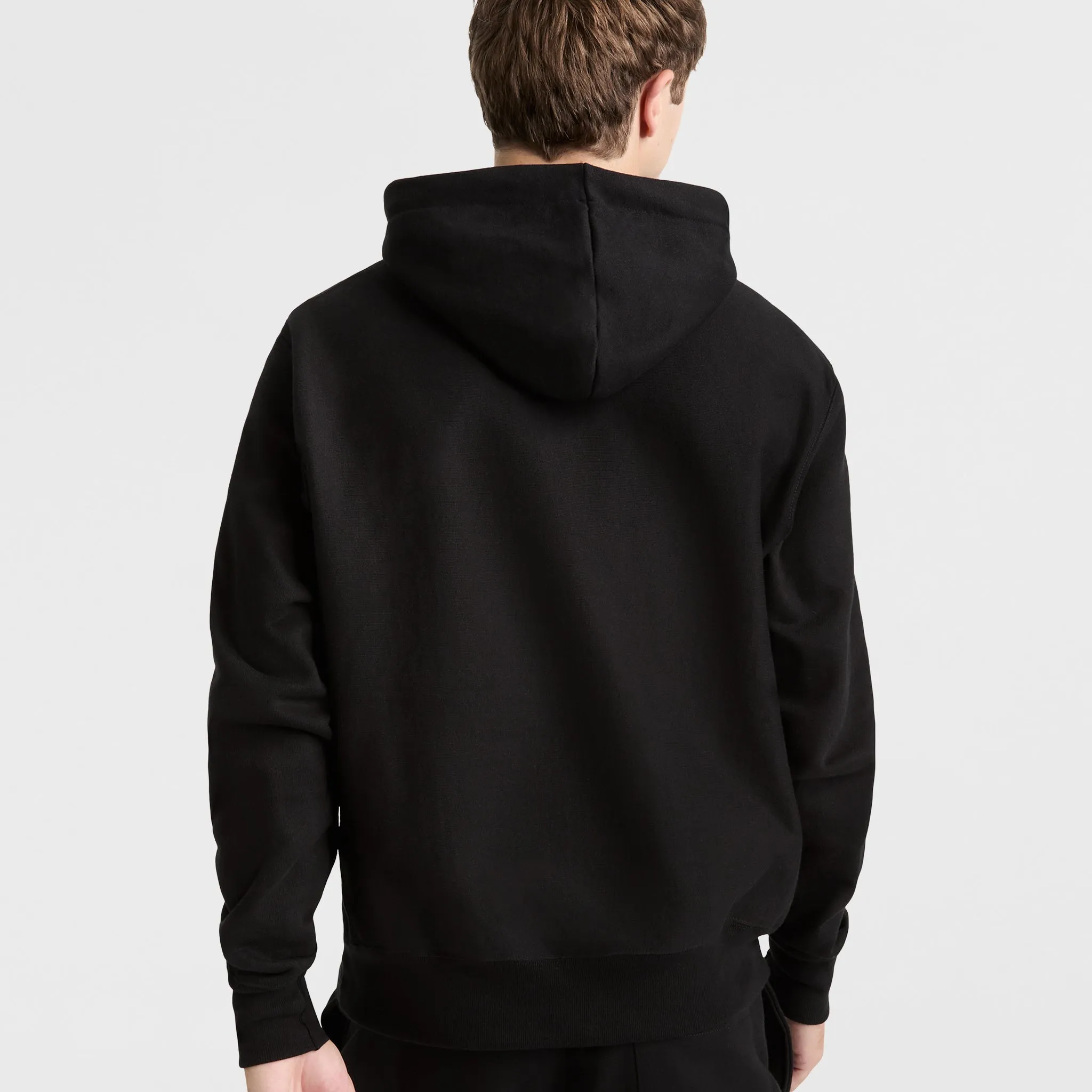 Reverse Weave Hoodie Urban Street Look