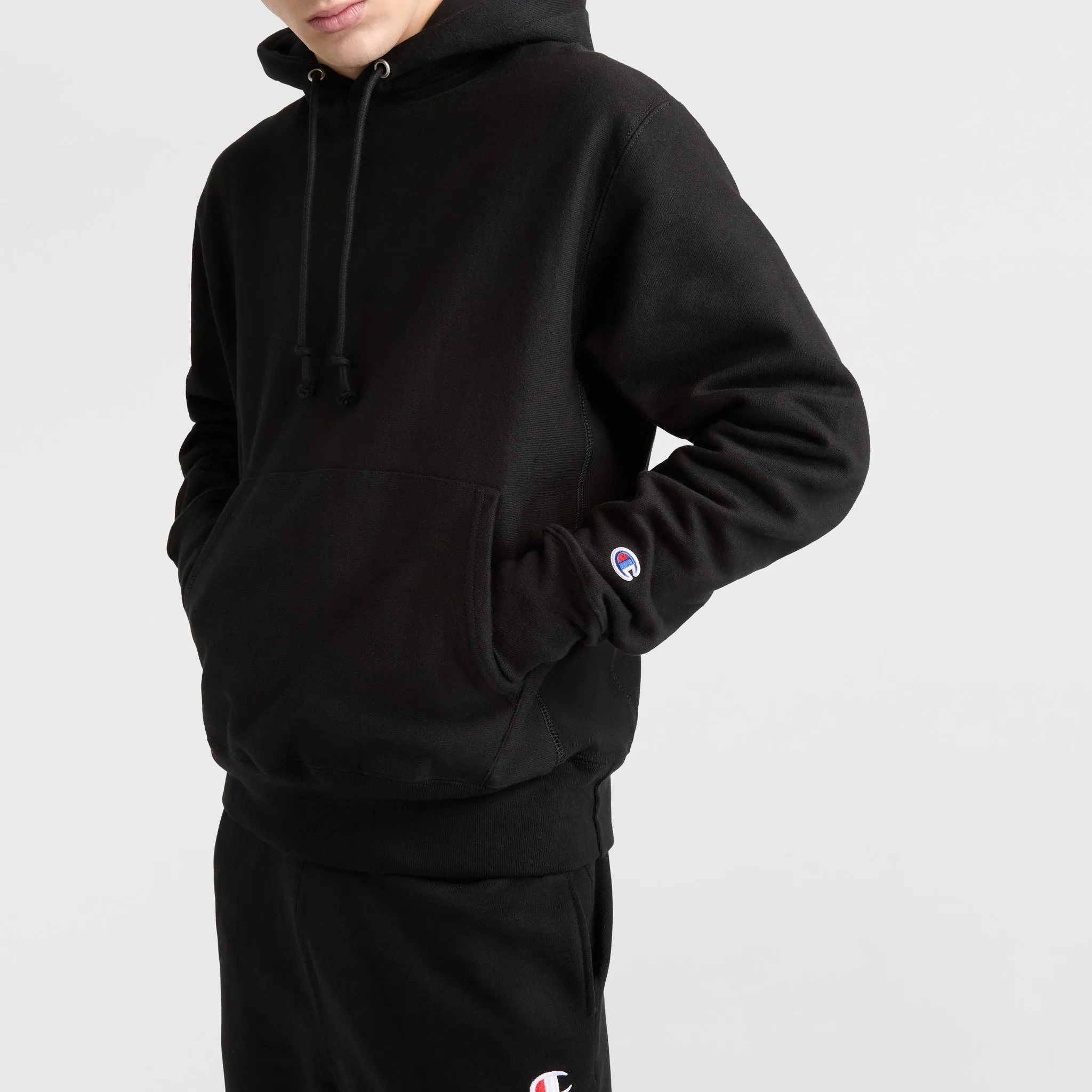 Reverse Weave Hoodie Urban Street Look