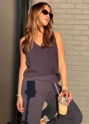 Rib Mix V Neck Tank Summer Festival Tee