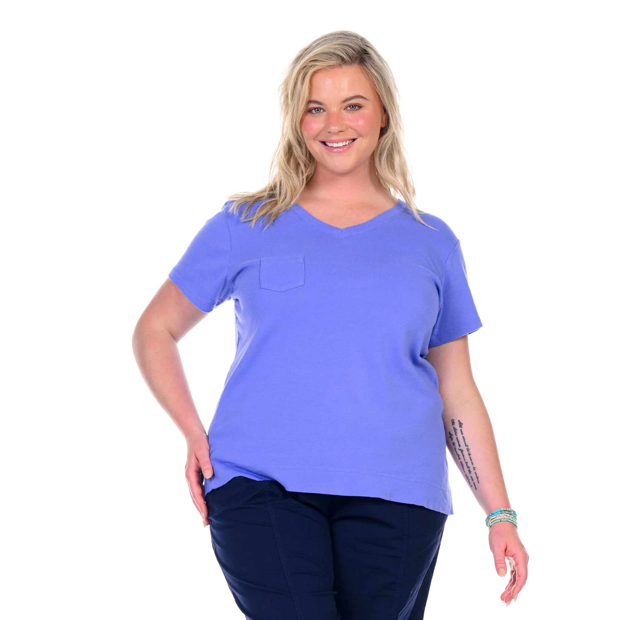 Ribbed Logo Fem T | Plus size Weekend Relaxed Look