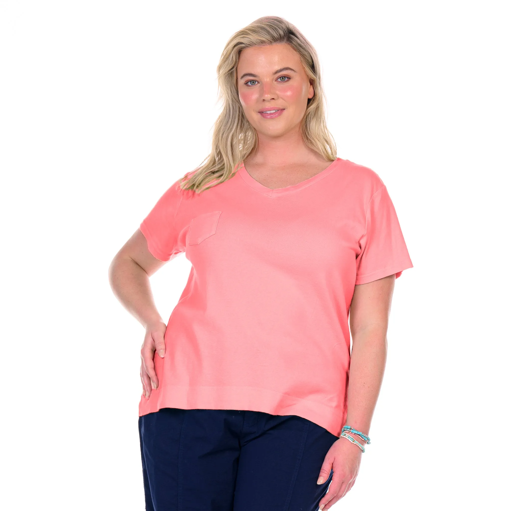 Ribbed Logo Fem T | Plus size Weekend Relaxed Look