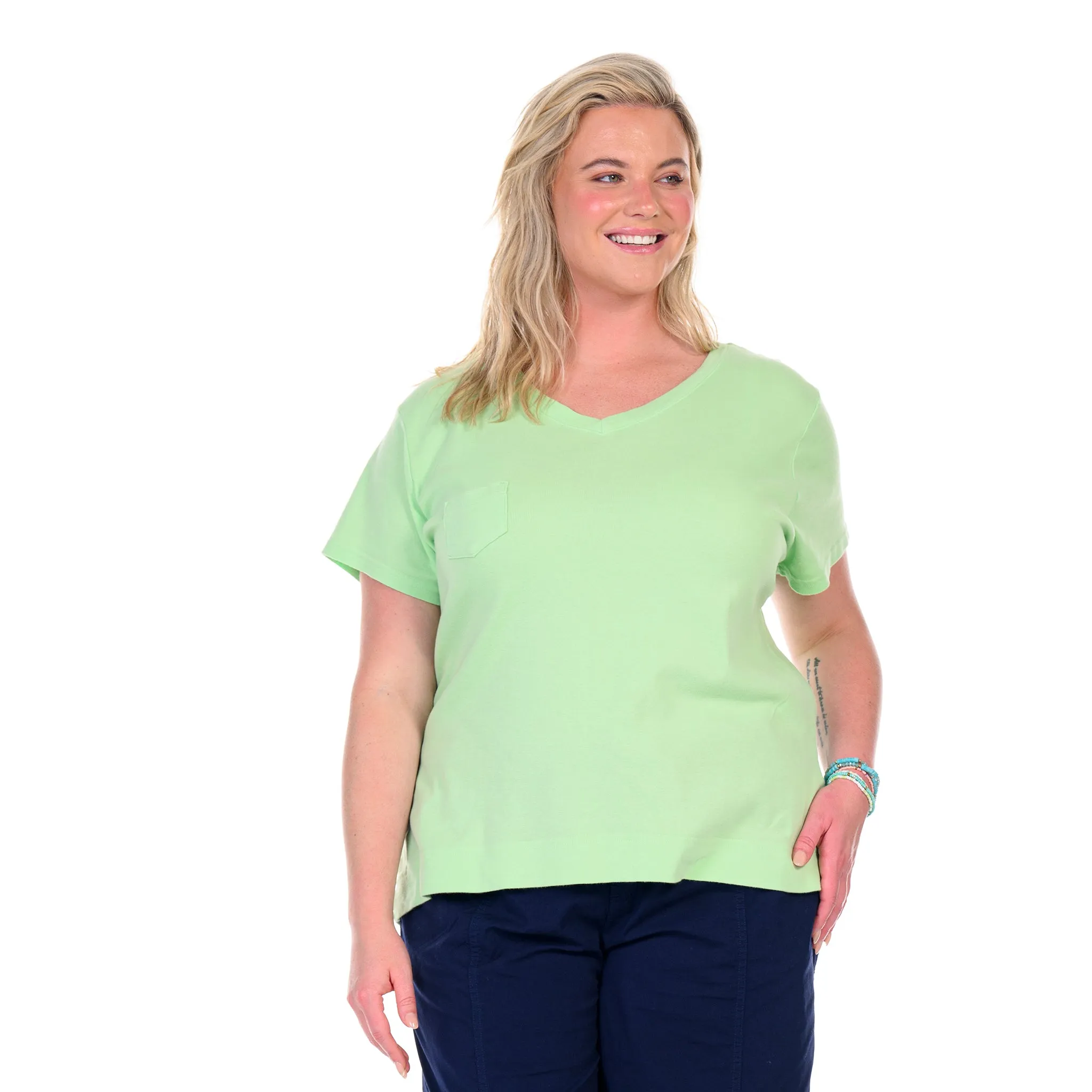 Ribbed Logo Fem T | Plus size Weekend Relaxed Look