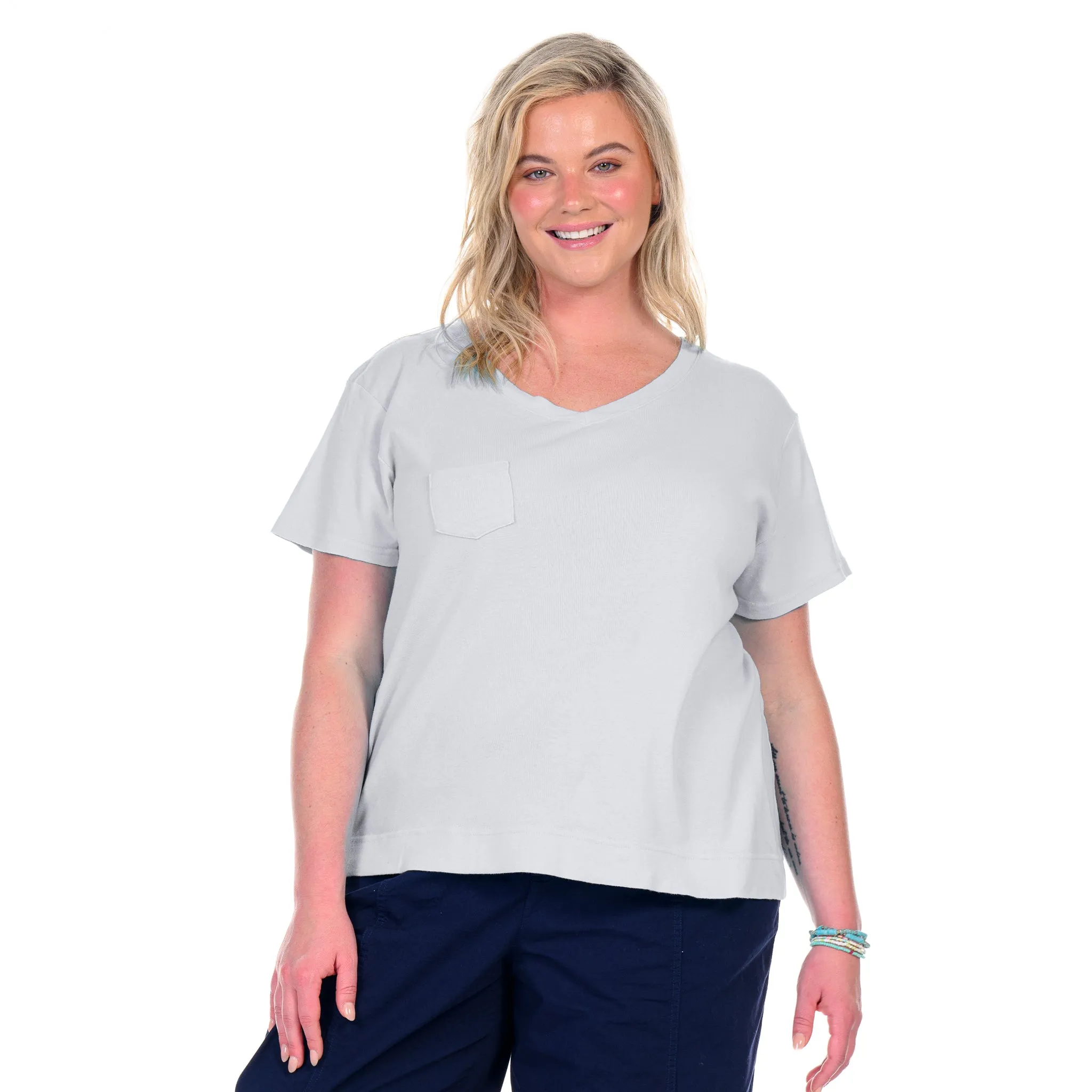 Ribbed Logo Fem T | Plus size Weekend Relaxed Look