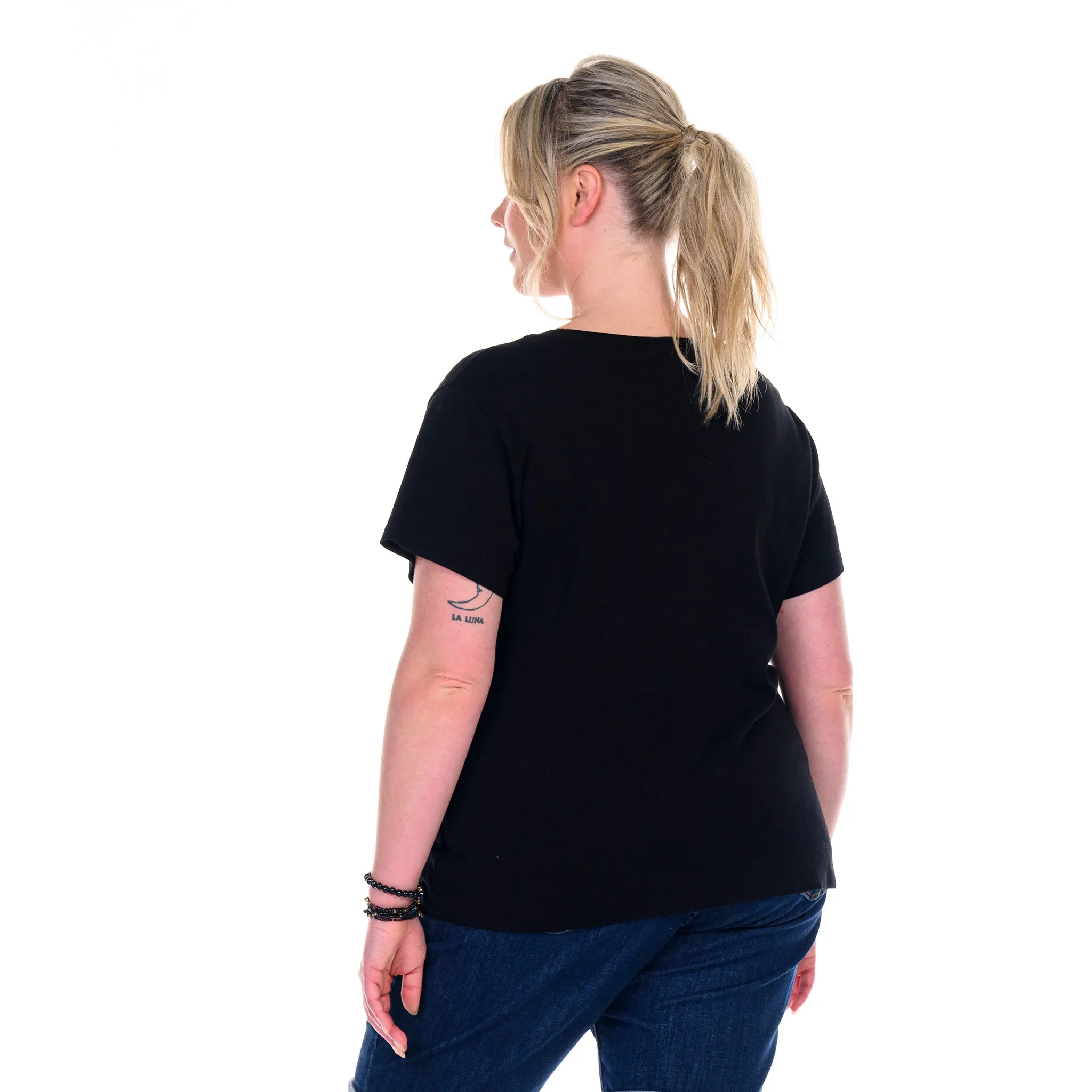 Ribbed Logo Fem T | Plus size Weekend Relaxed Look