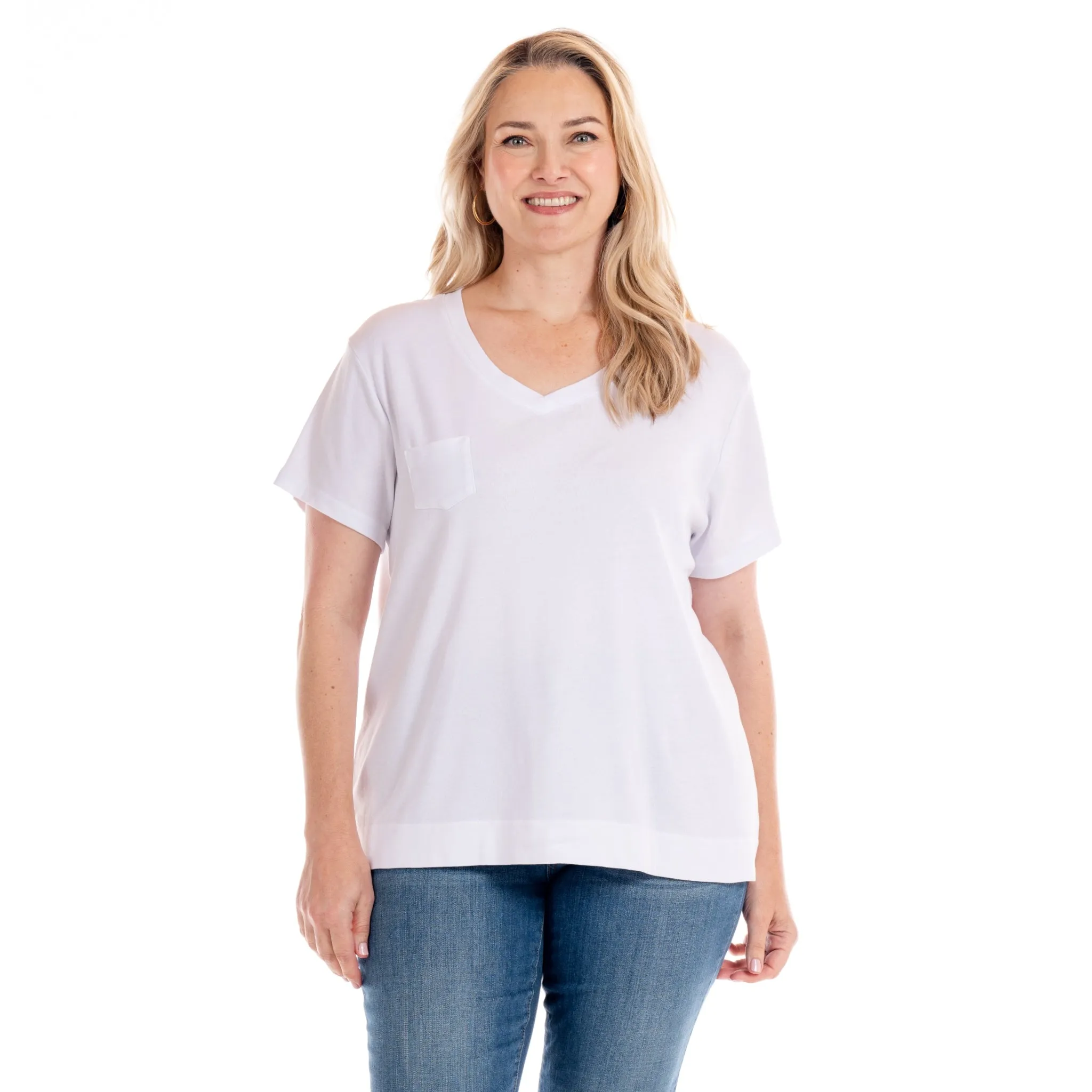 Ribbed Logo Fem T | Plus size Weekend Relaxed Look