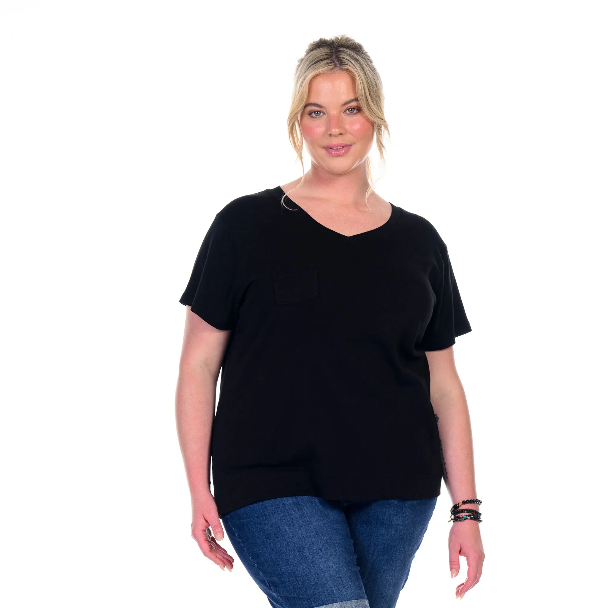 Ribbed Logo Fem T | Plus size Weekend Relaxed Look