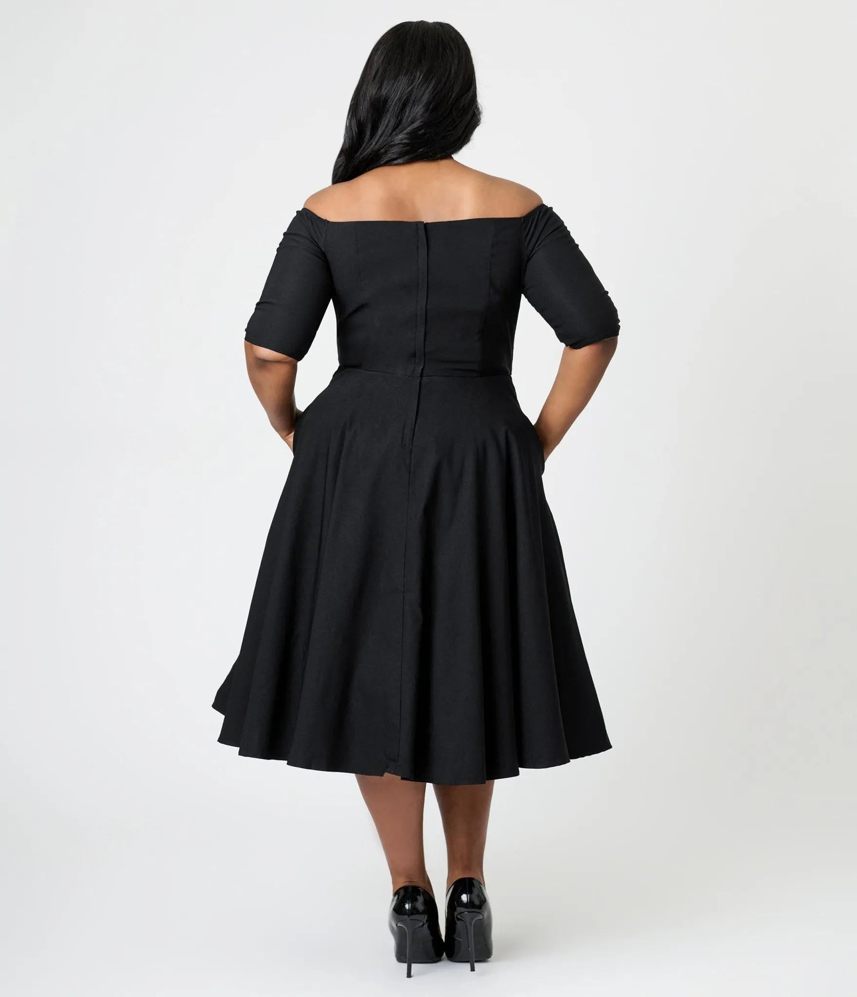 Royal Monk Plus Size Black Amalia Swing Dress Casual Everyday Look