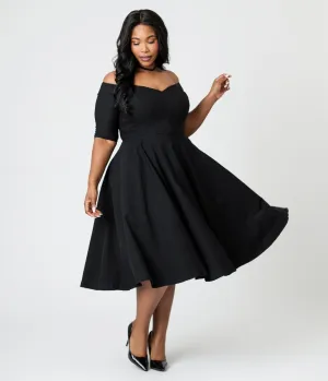 Royal Monk Plus Size Black Amalia Swing Dress Casual Everyday Look