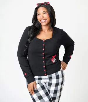 Royal Monk Plus Size Black & Red Annie Love Cardigan Easy Date Night