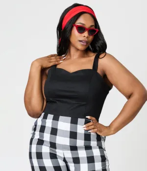 Royal Monk Plus Size Black Maisie Crop Top Easy Date Night