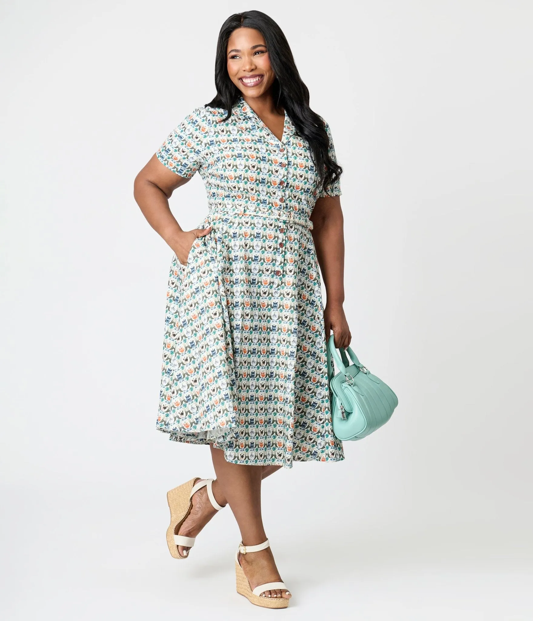 Royal Monk Plus Size Purrrfect Bella Swing Dress Casual Everyday Look