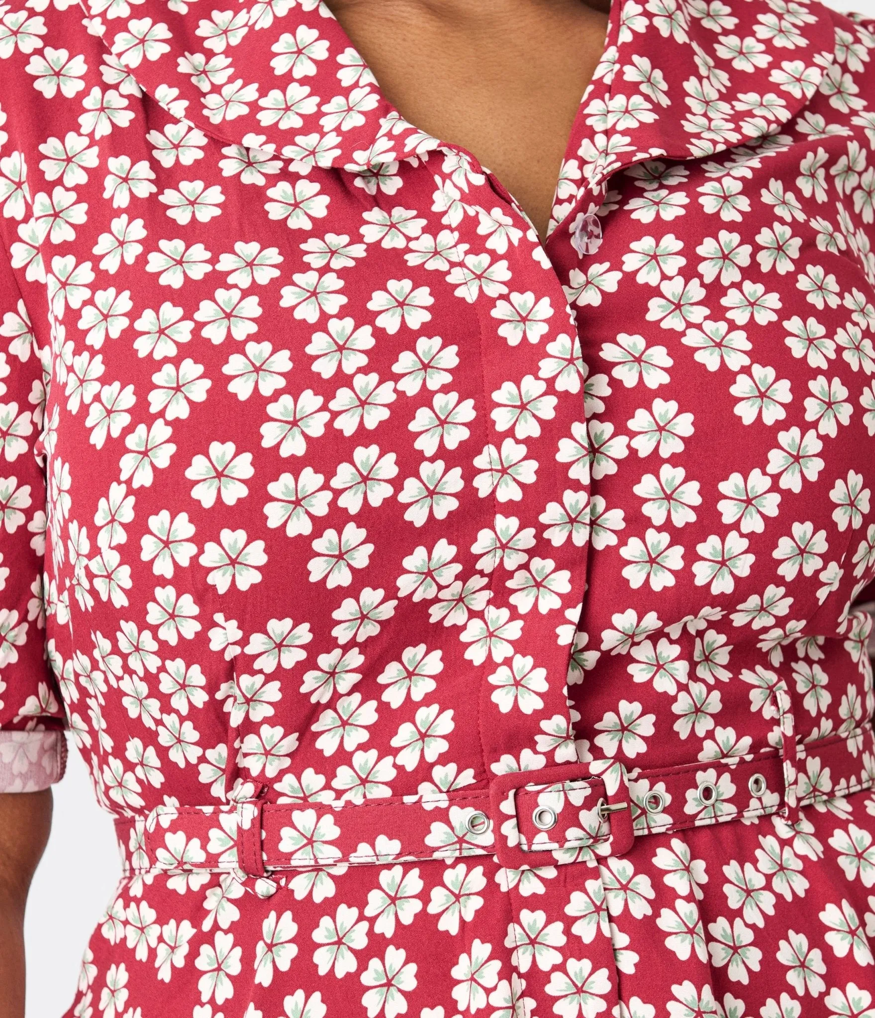 Royal Monk Plus Size Red Blossom Elodie Midi Dress Casual Everyday Look
