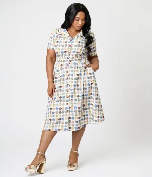 Royal Monk Plus Size Tea Time Kate Swing Dress Casual Everyday Look