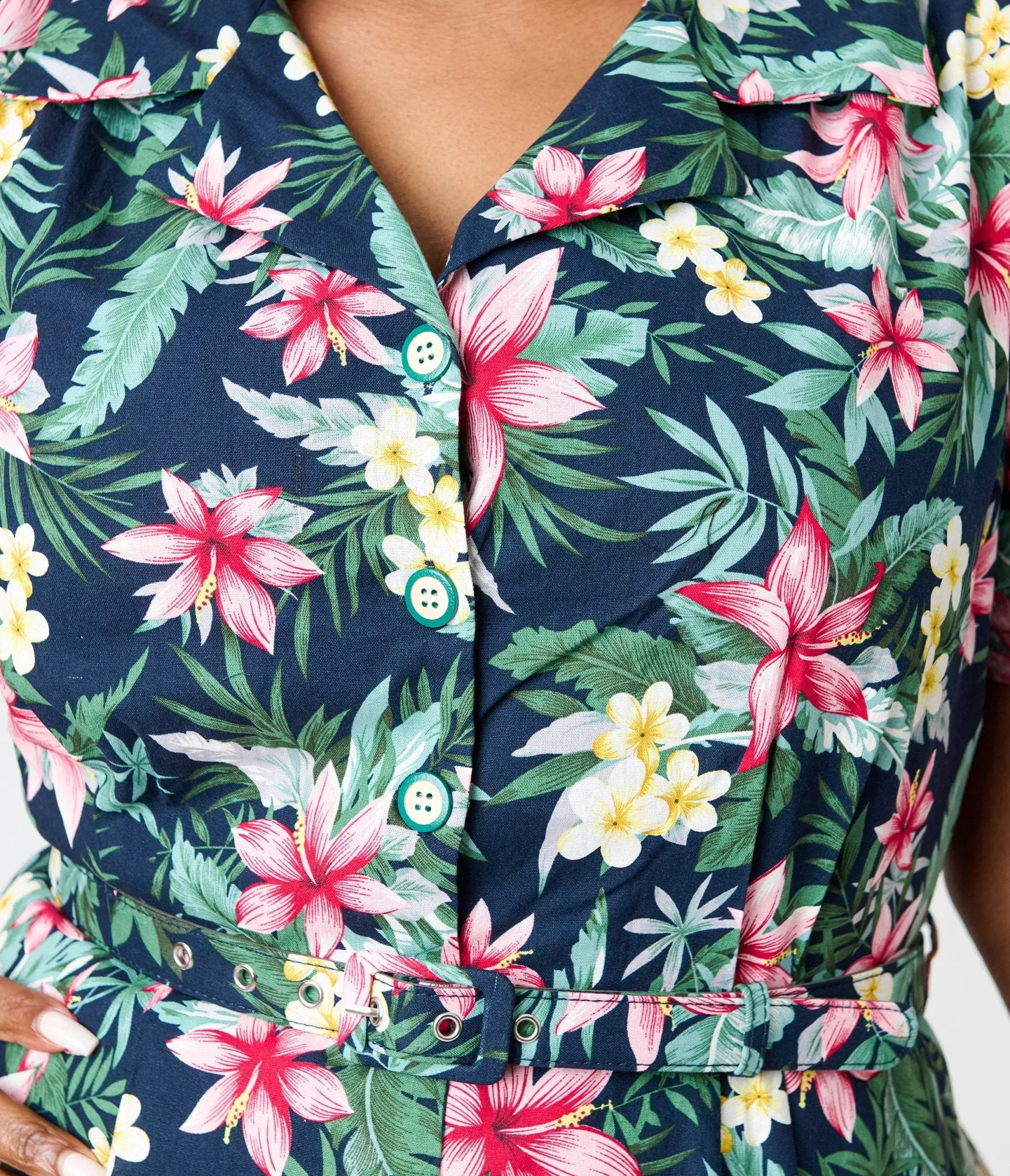 Royal Monk Plus Size Tropical Print Kate Swing Dress Casual Everyday Look