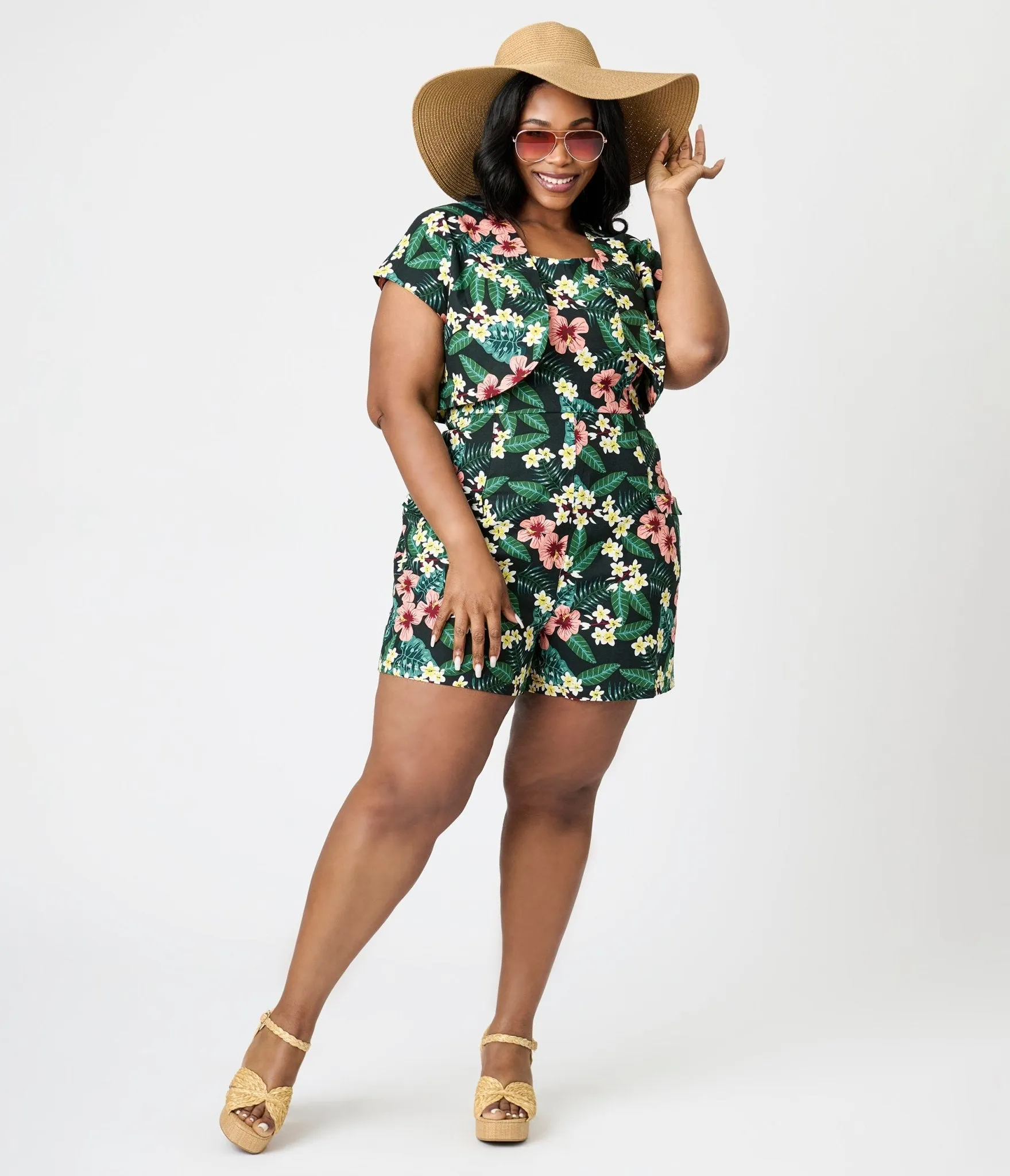 Royal Monk Plus Size Tropical Print Phoebe Bolero Easy Date Night