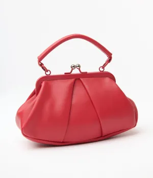 Royal Monk Red Leatherette Shirley Handbag Fun Outing