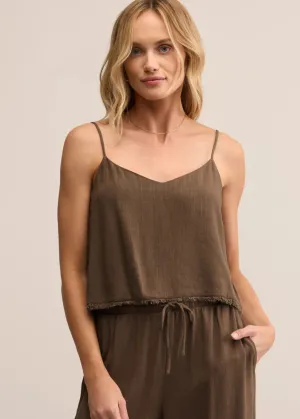 Sabel Cropped Linen Tank Summer Festival Tee